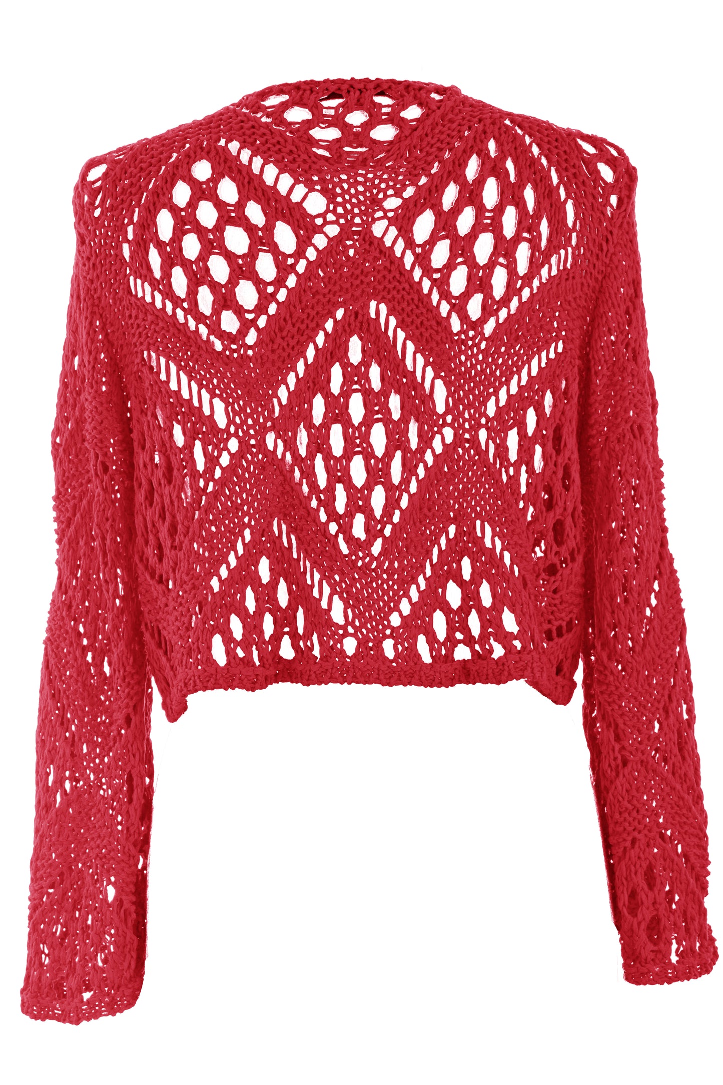 Tie Front Crochet Shrug