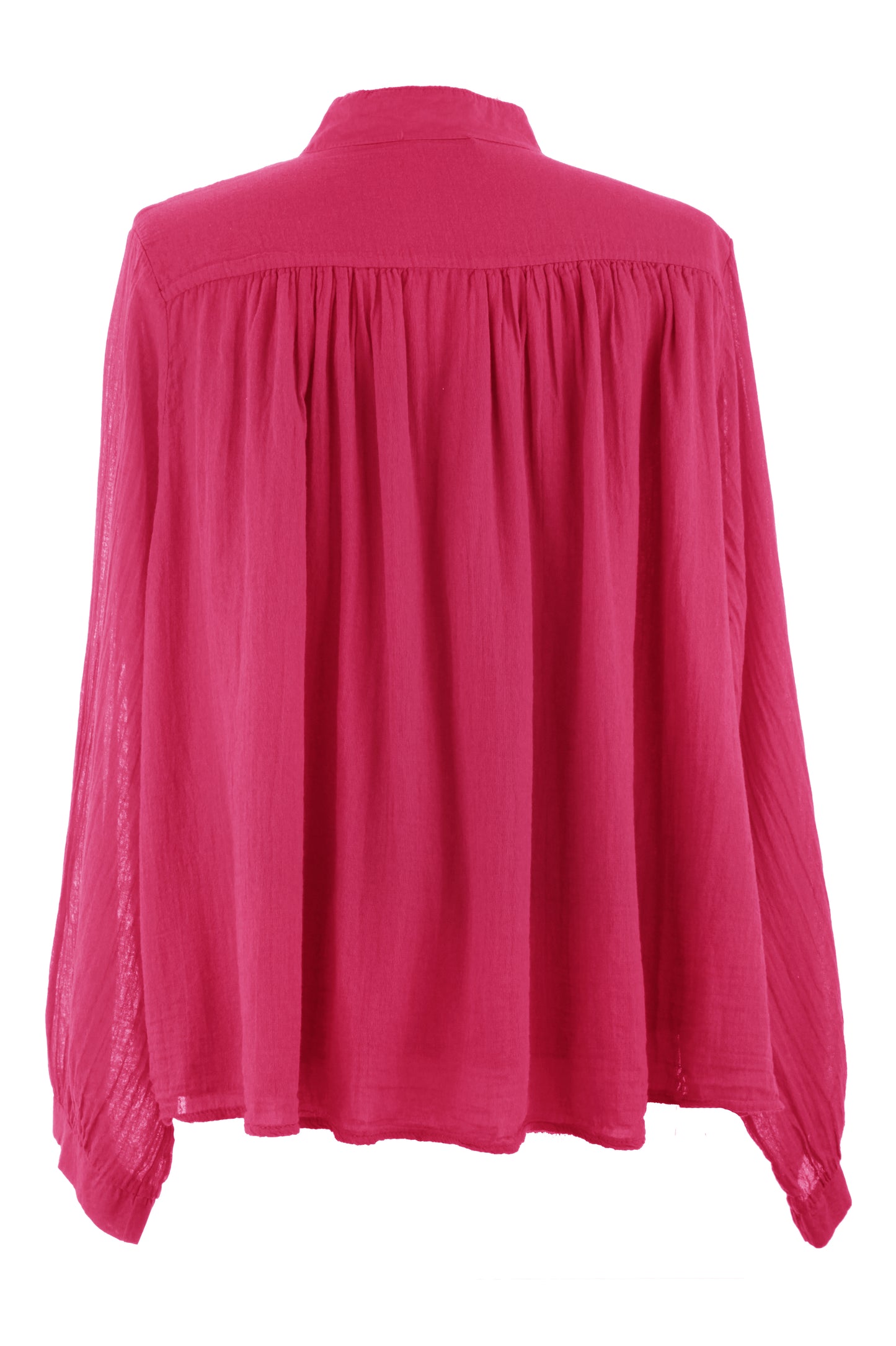 Ruched Shoulder Cotton Top