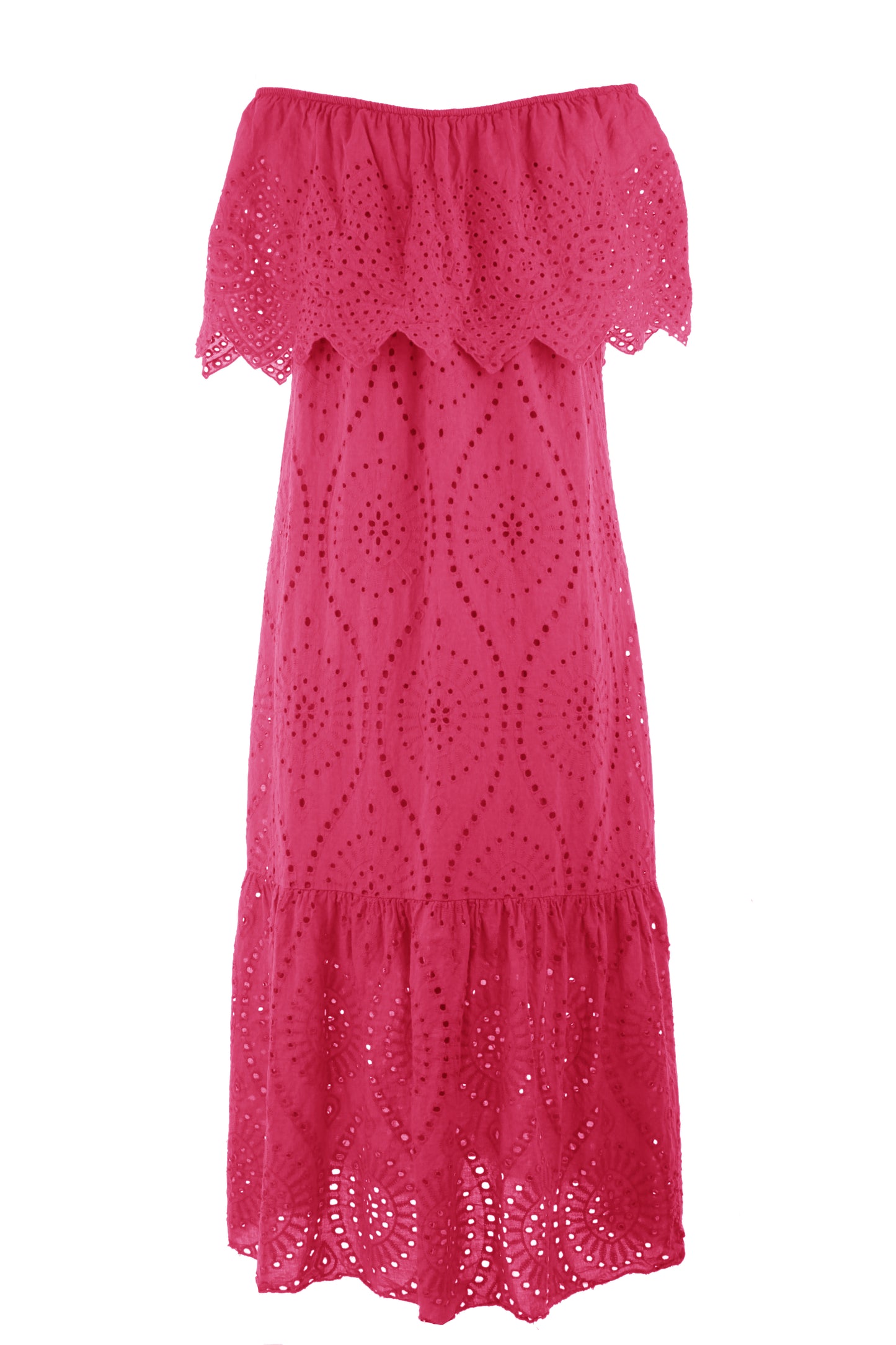 Broderie Anglaise Bardot Midi