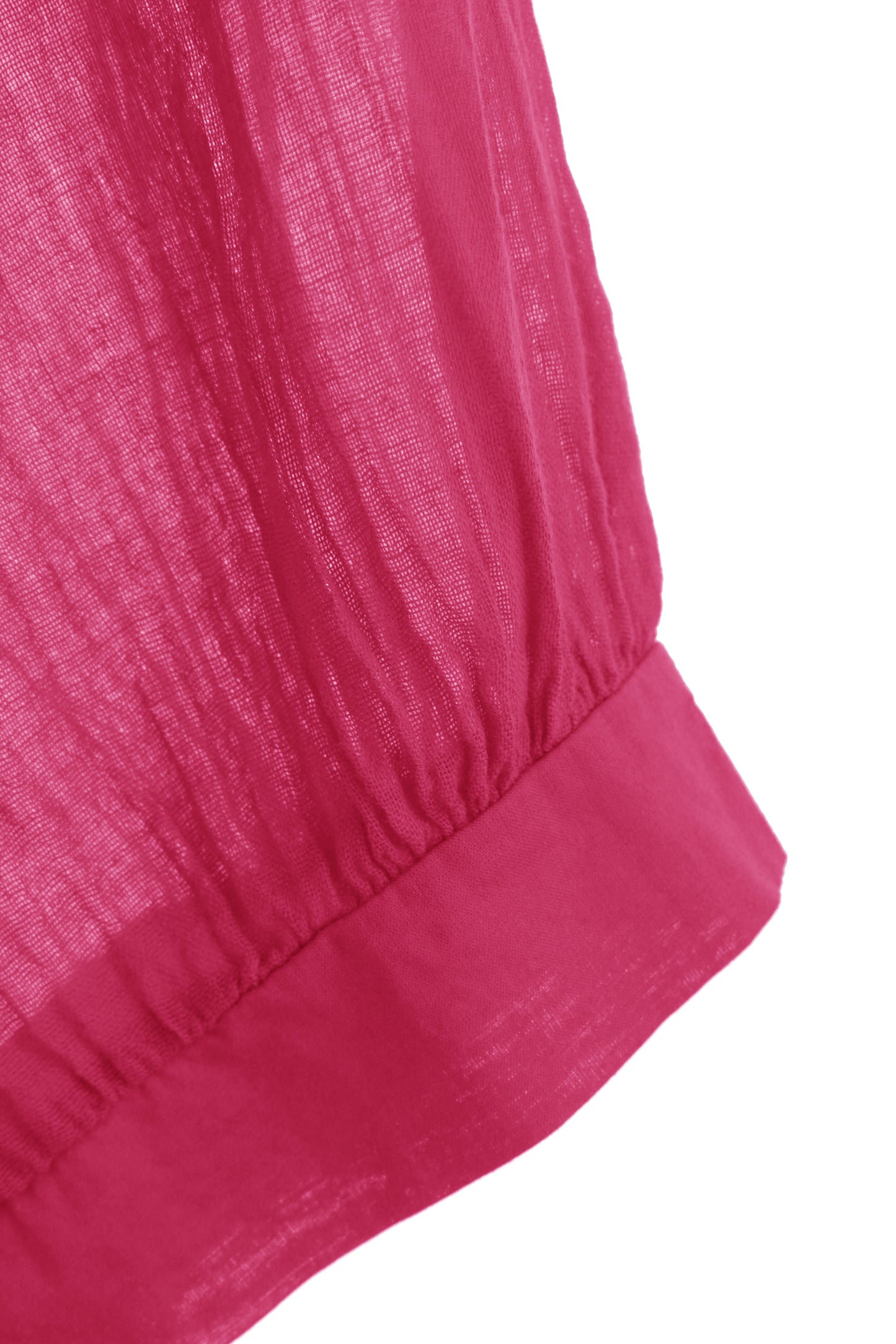 Ruched Shoulder Cotton Top