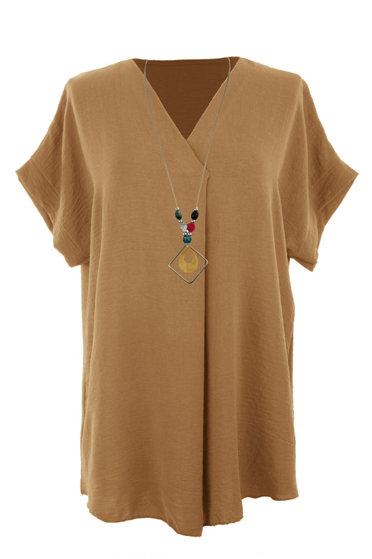 V Neck Necklace Top