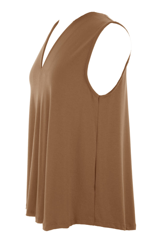 Sleeveless V Neck Top