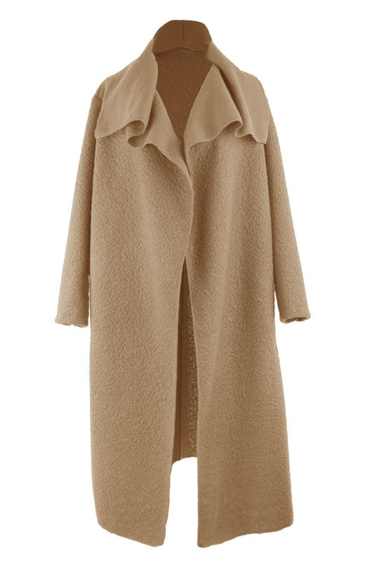 Plain Boucle Coat