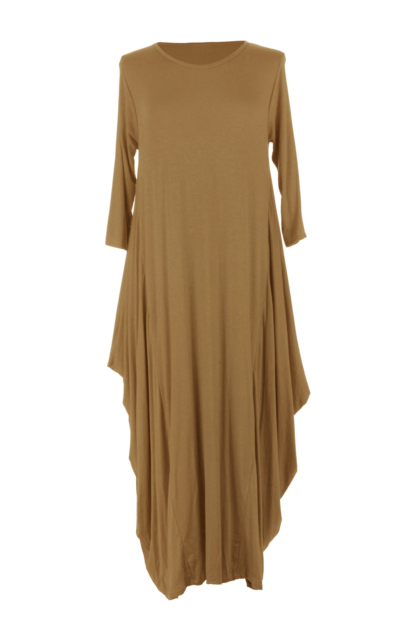 3/4 Sleeve Draped Dress
