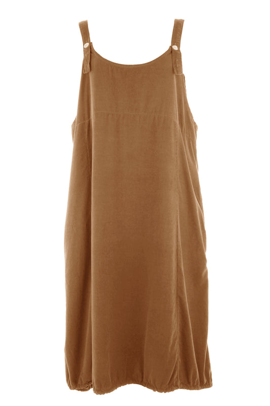 Corduroy Pinafore Midi Dress