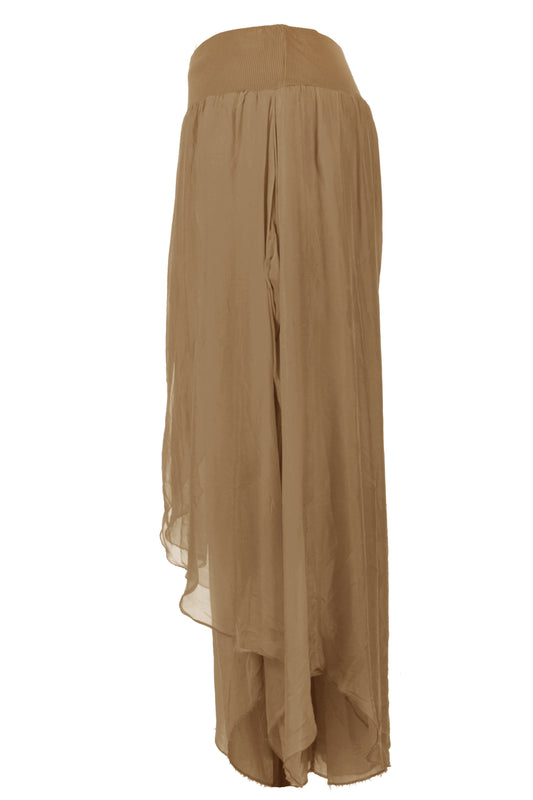 Flap Overlay Silk Trouser