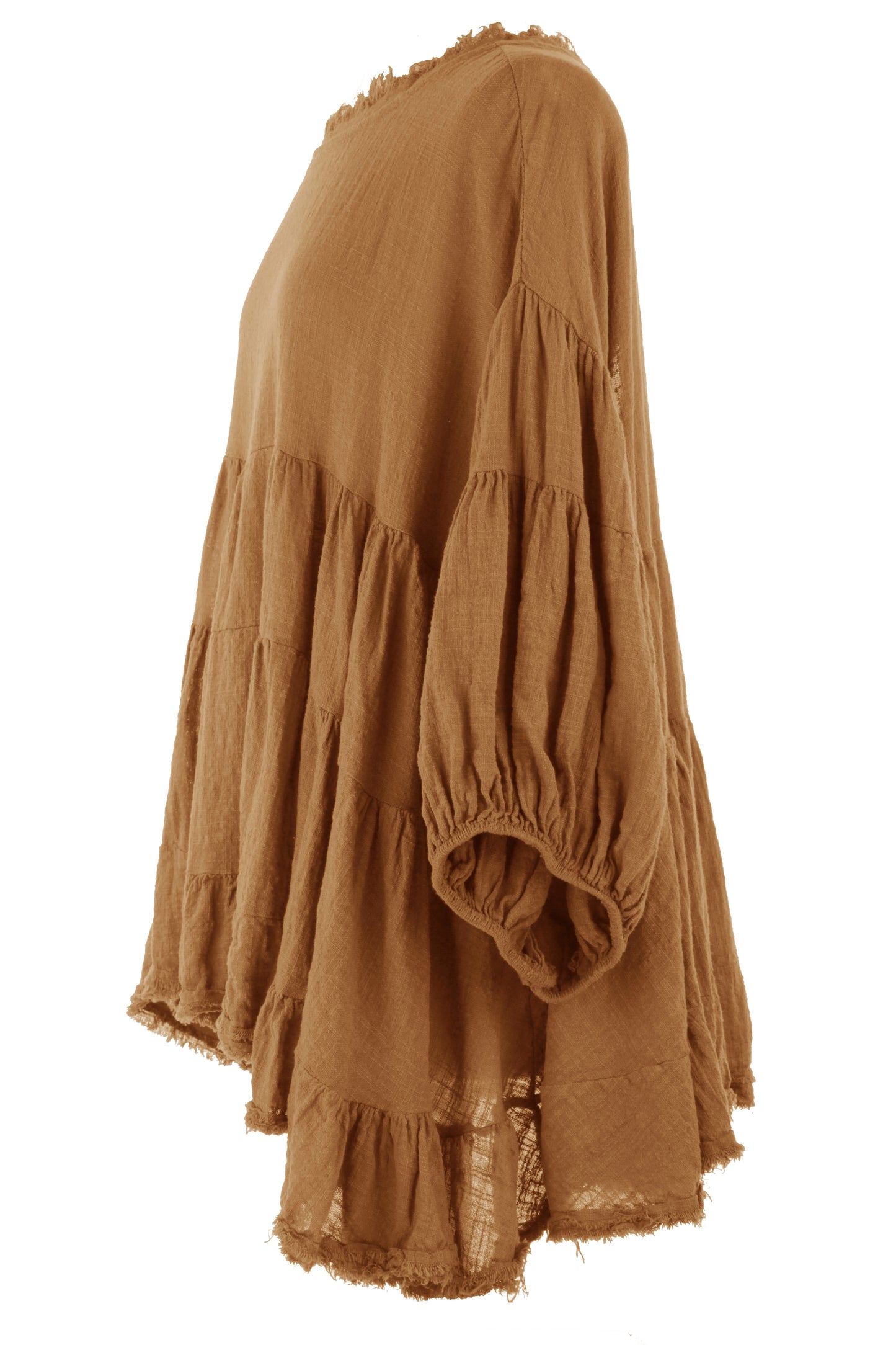 Balloon Sleeve Tiered Top