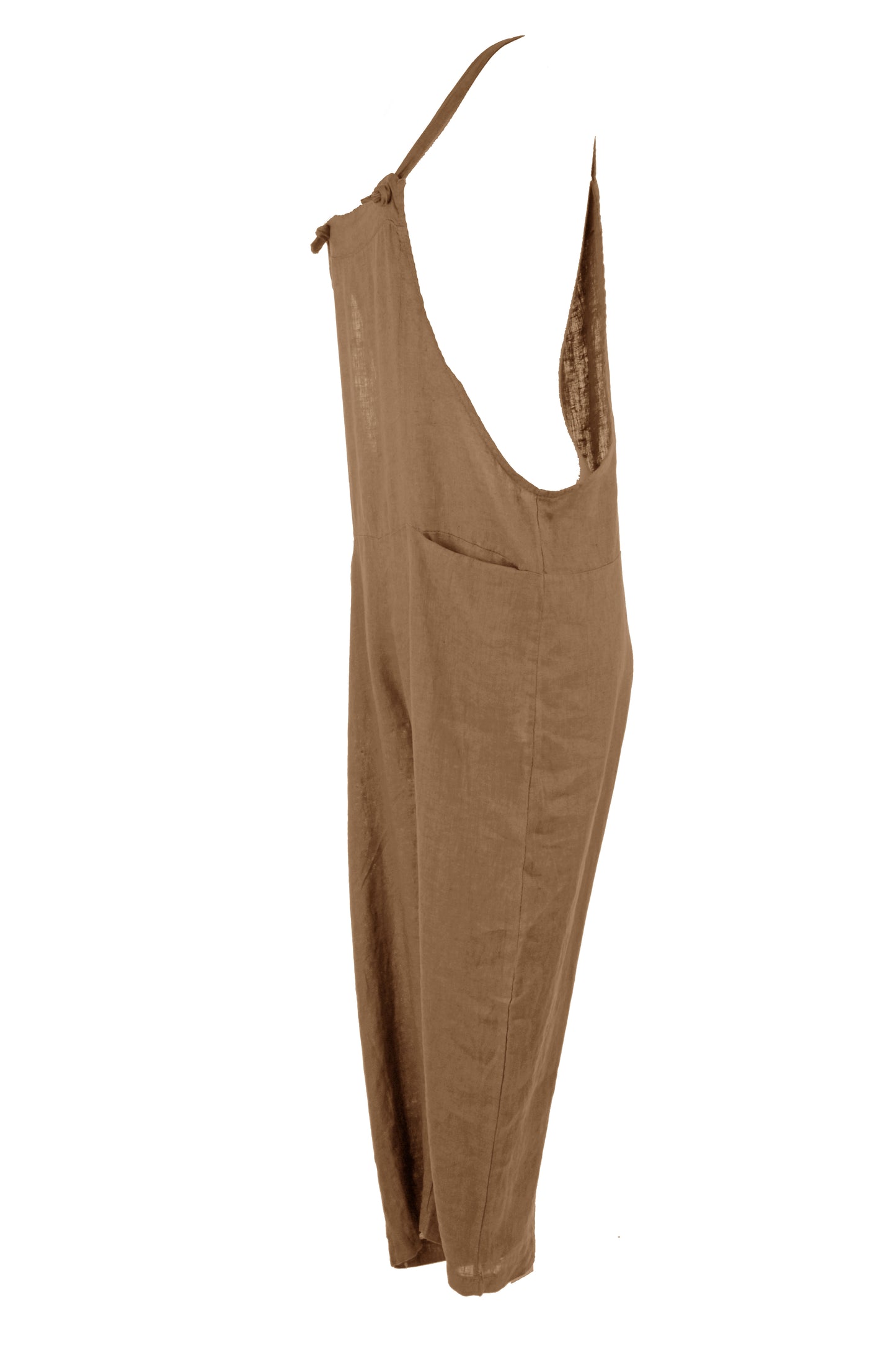 Tie Knot Linen Dungarees