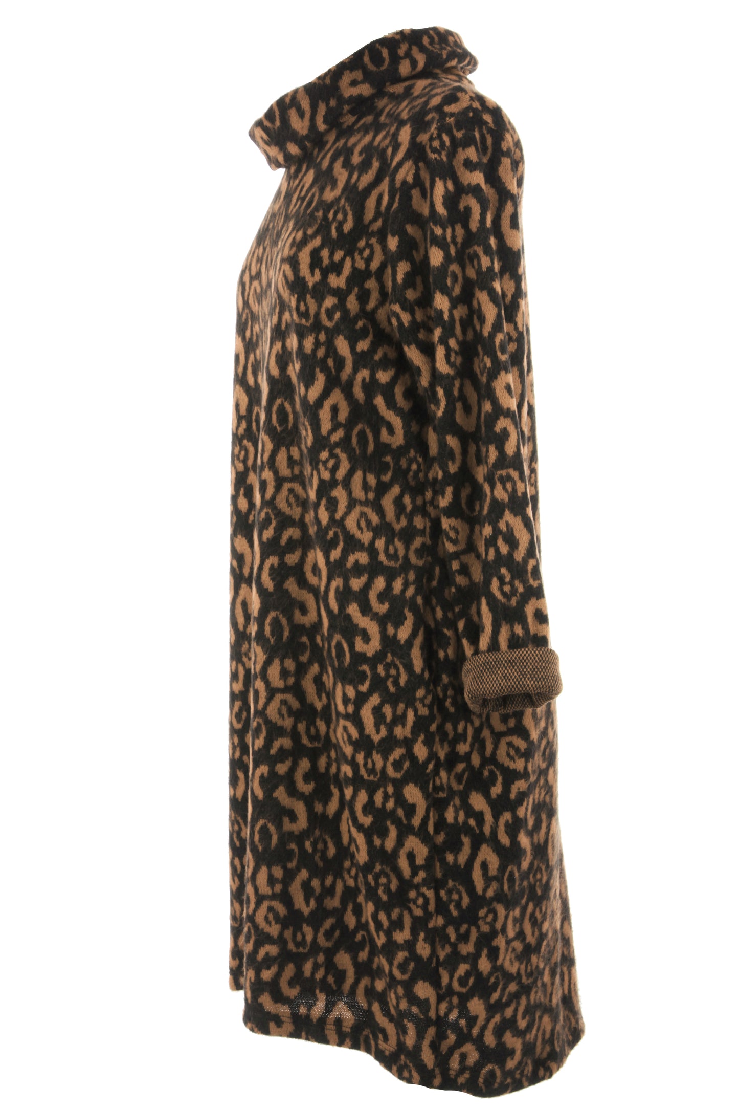 Cowl Cheetah Soft Knit Dress