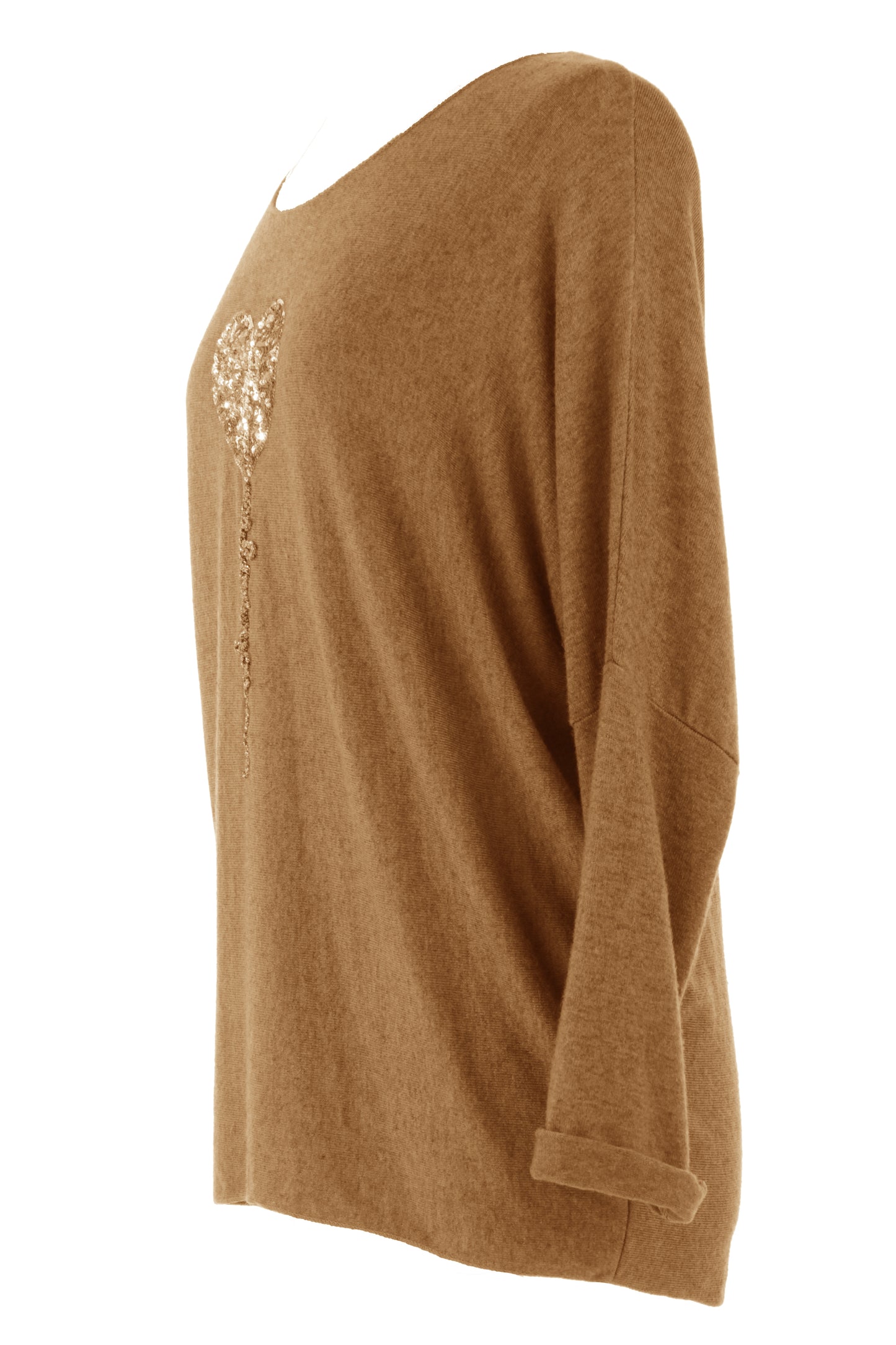 Sequin Heart Soft Knit Jumper