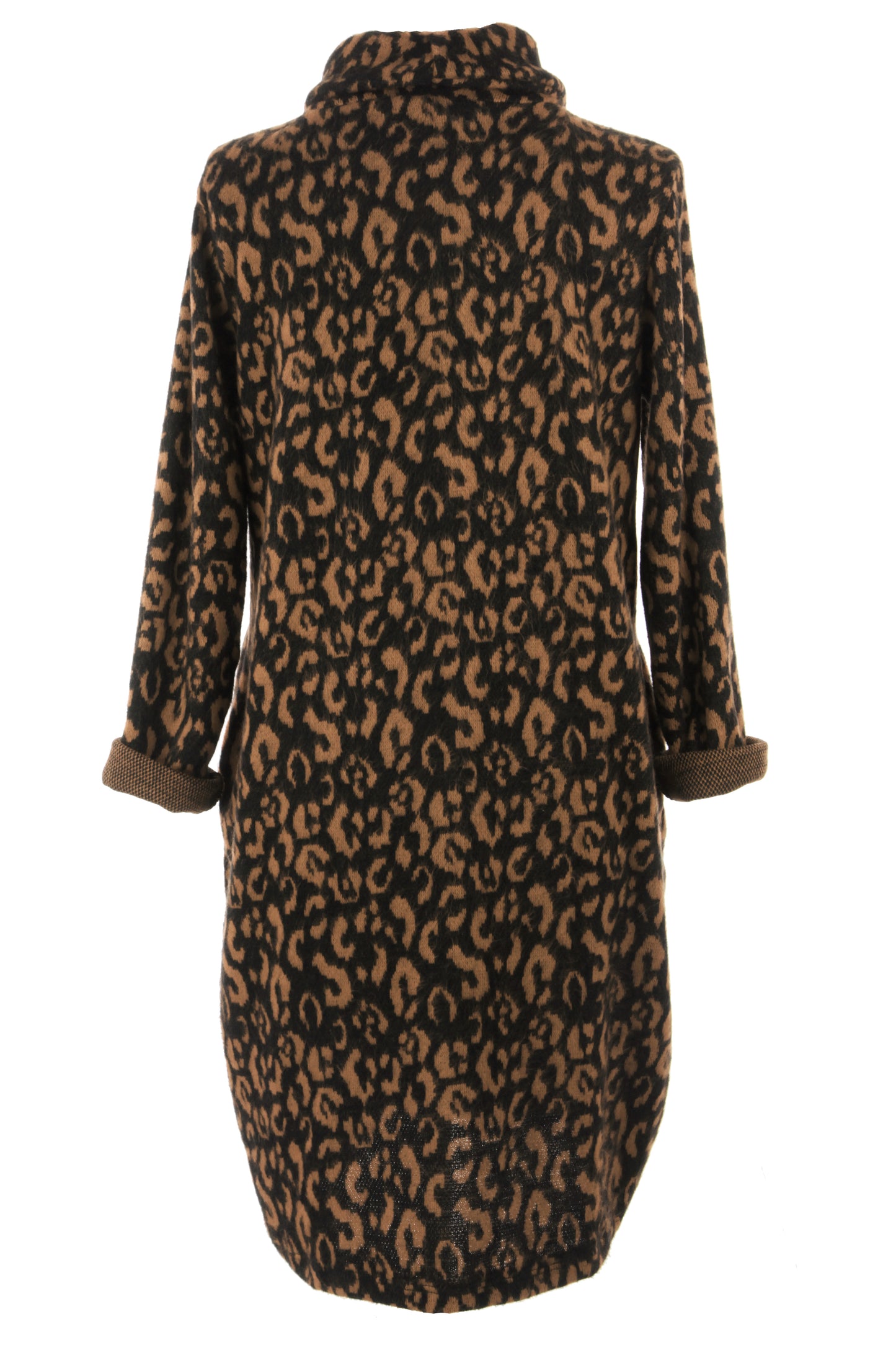 Cowl Cheetah Soft Knit Dress