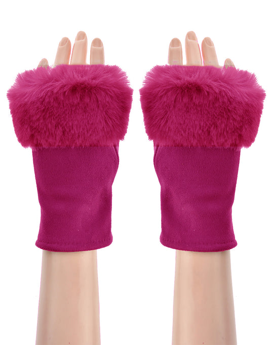 Faux Fur Fingerless Gloves