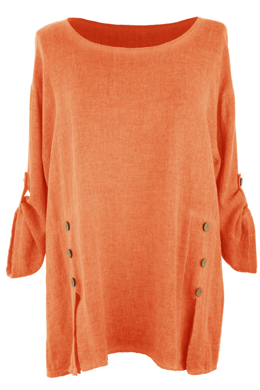 Cutout Button Detail Teabag Top