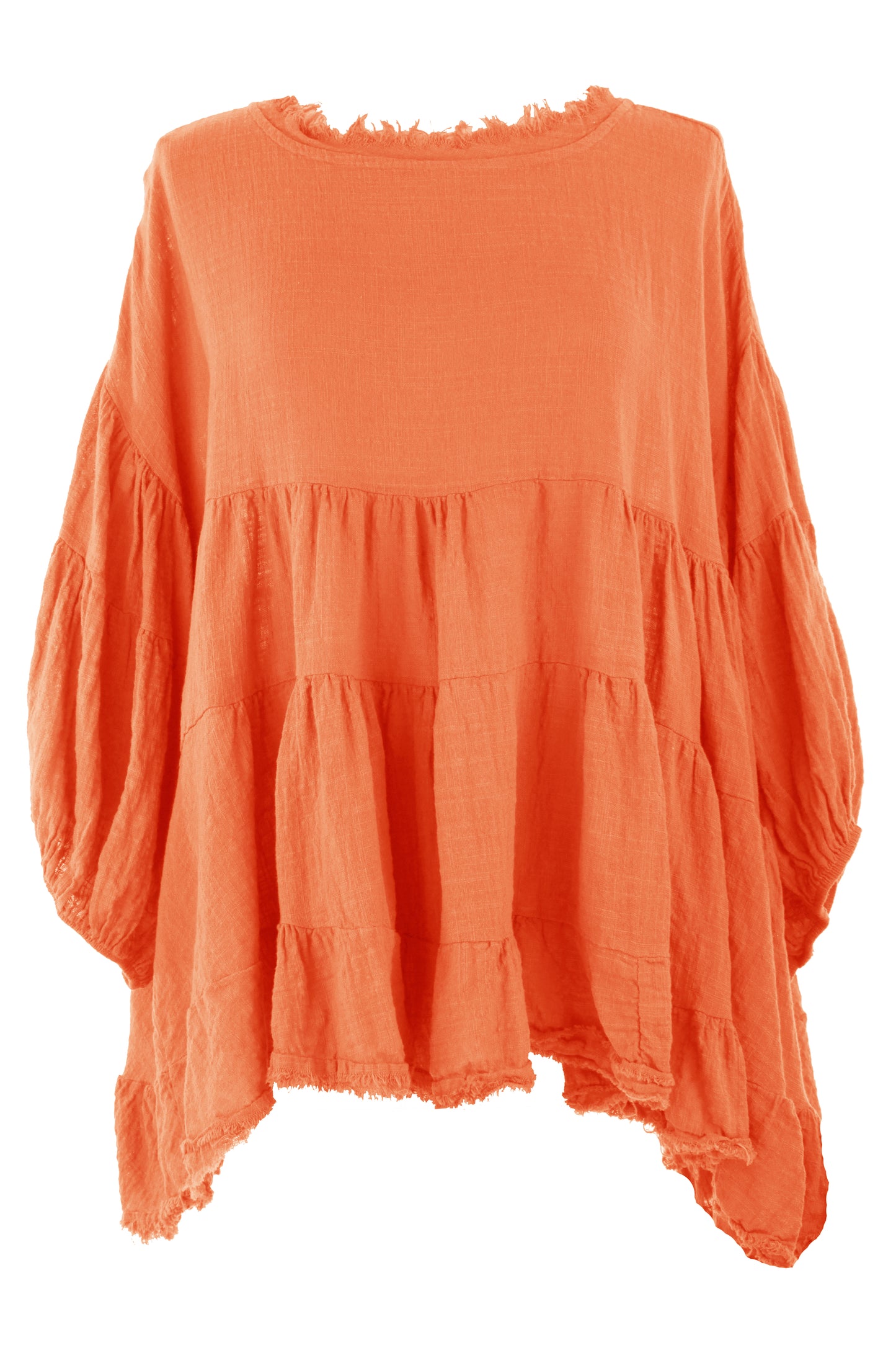 Balloon Sleeve Tiered Top