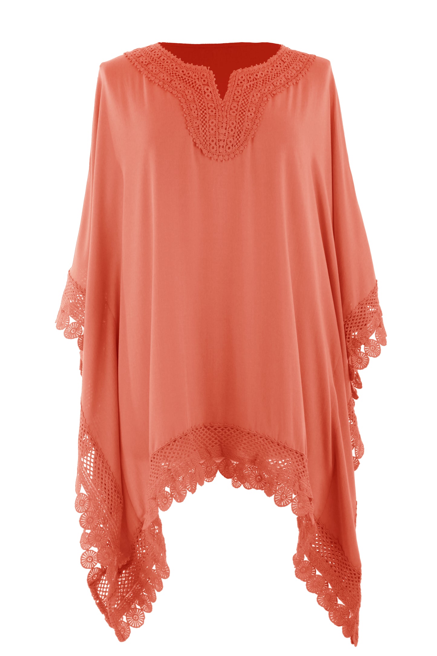 Crochet Trim Kaftan Top