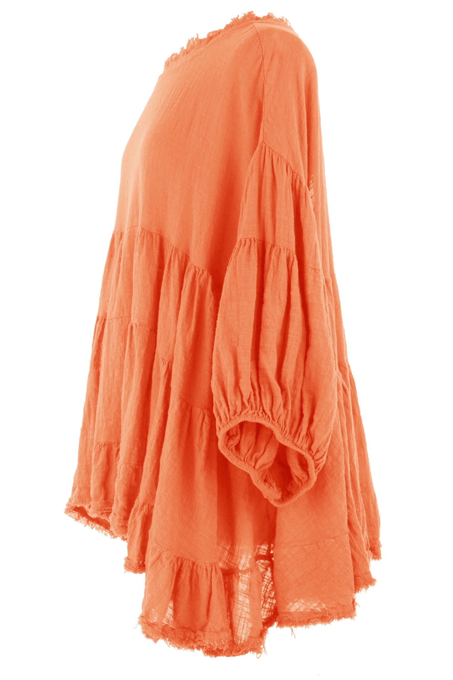 Balloon Sleeve Tiered Top