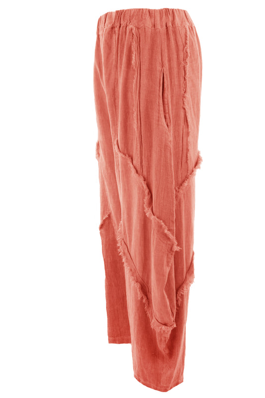 Teabag Linen Panel Trouser