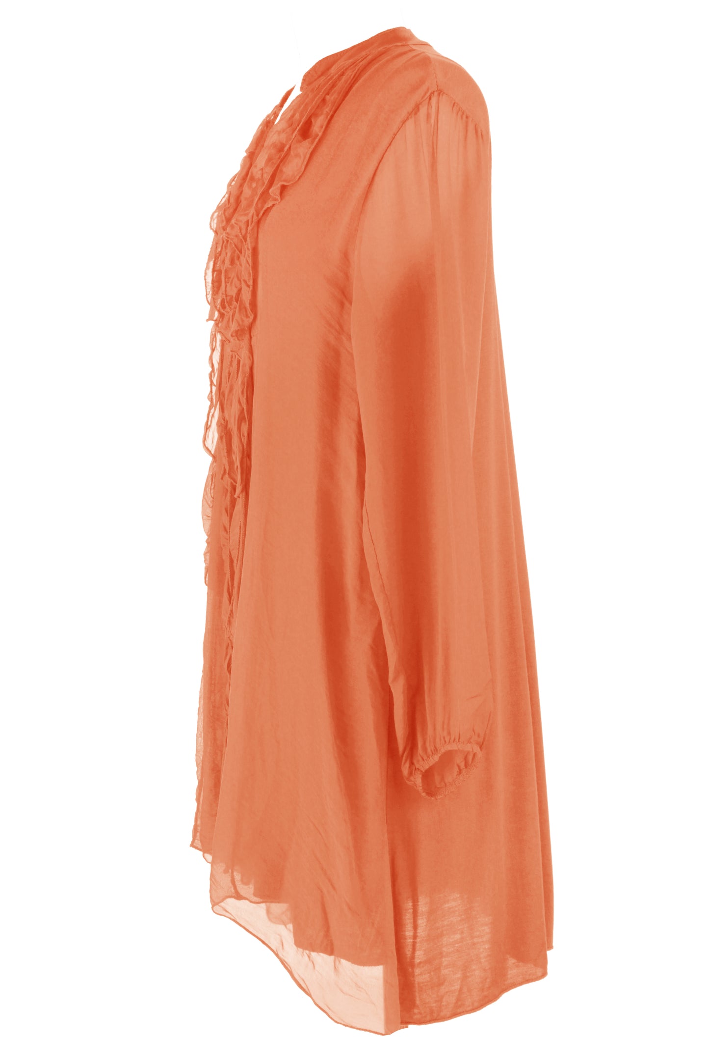 Frill Tassel Silk Blouse