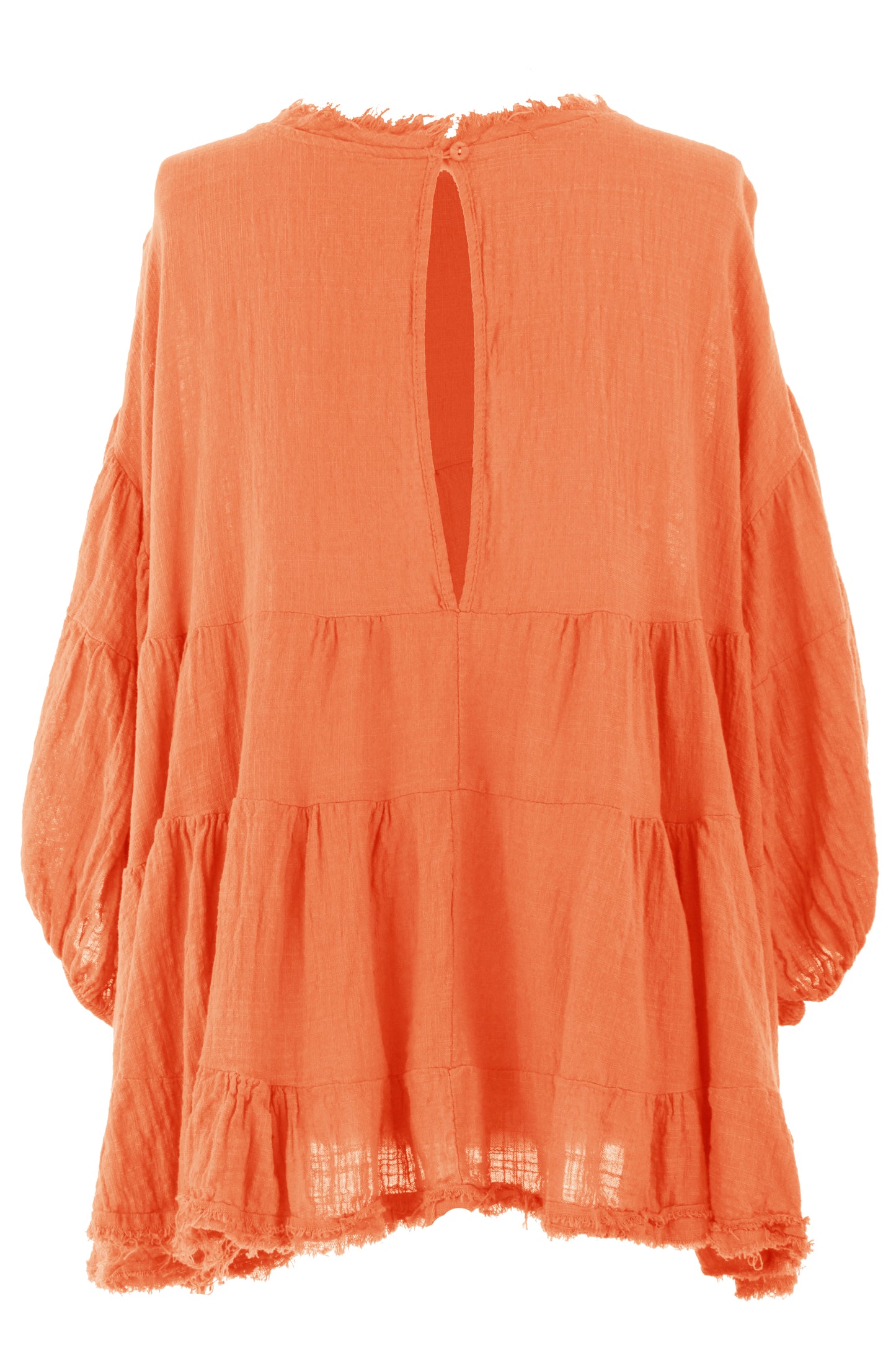 Balloon Sleeve Tiered Top