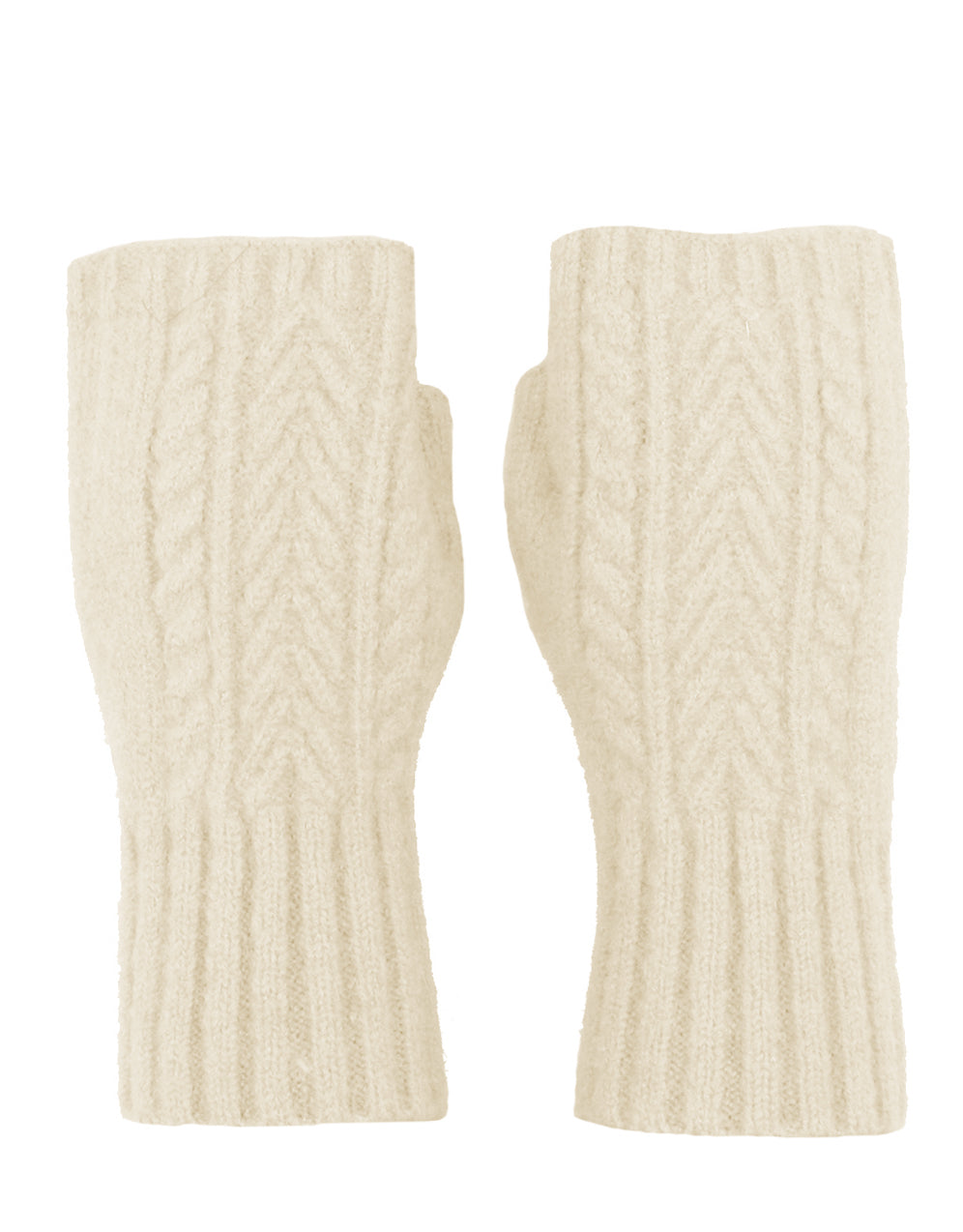 Fingerless Cashmere Knit Gloves