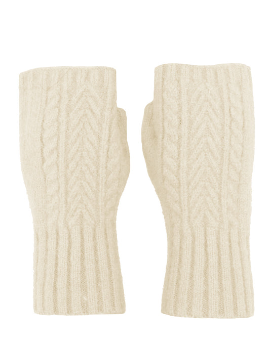 Fingerless Cashmere Knit Gloves