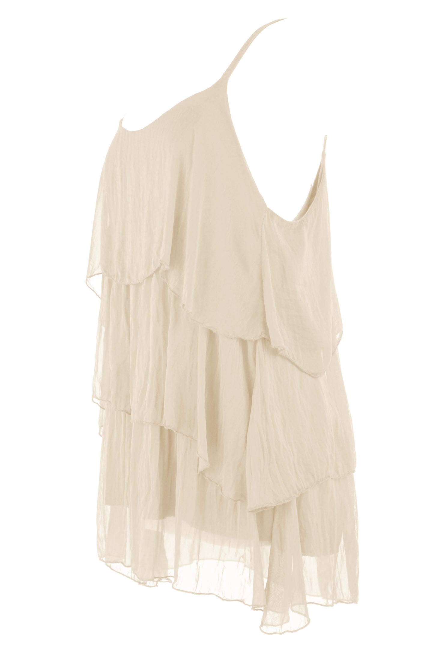 Ruffle Silk Vest