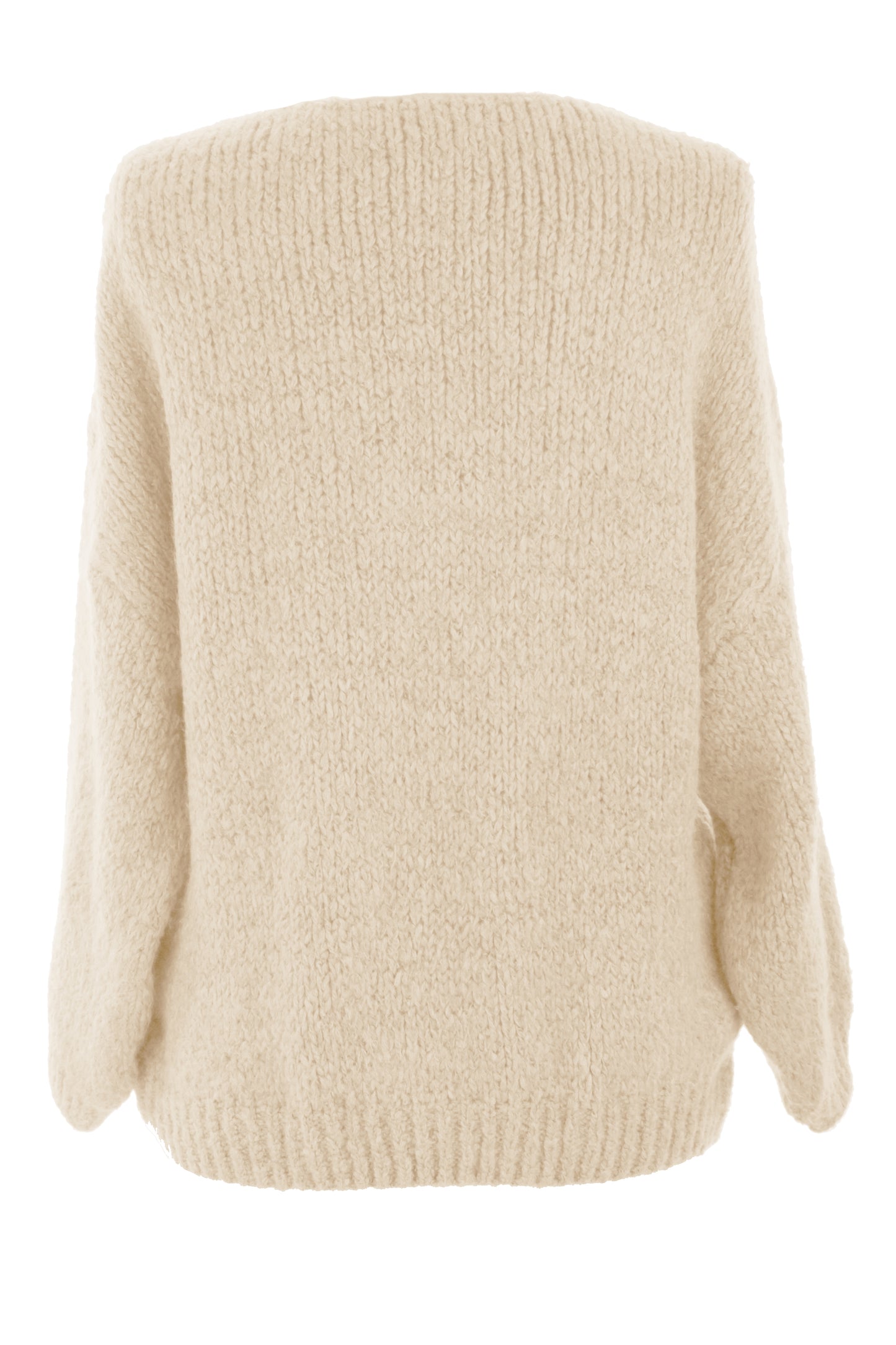 Lace Up Neck Wool Knit Jumper