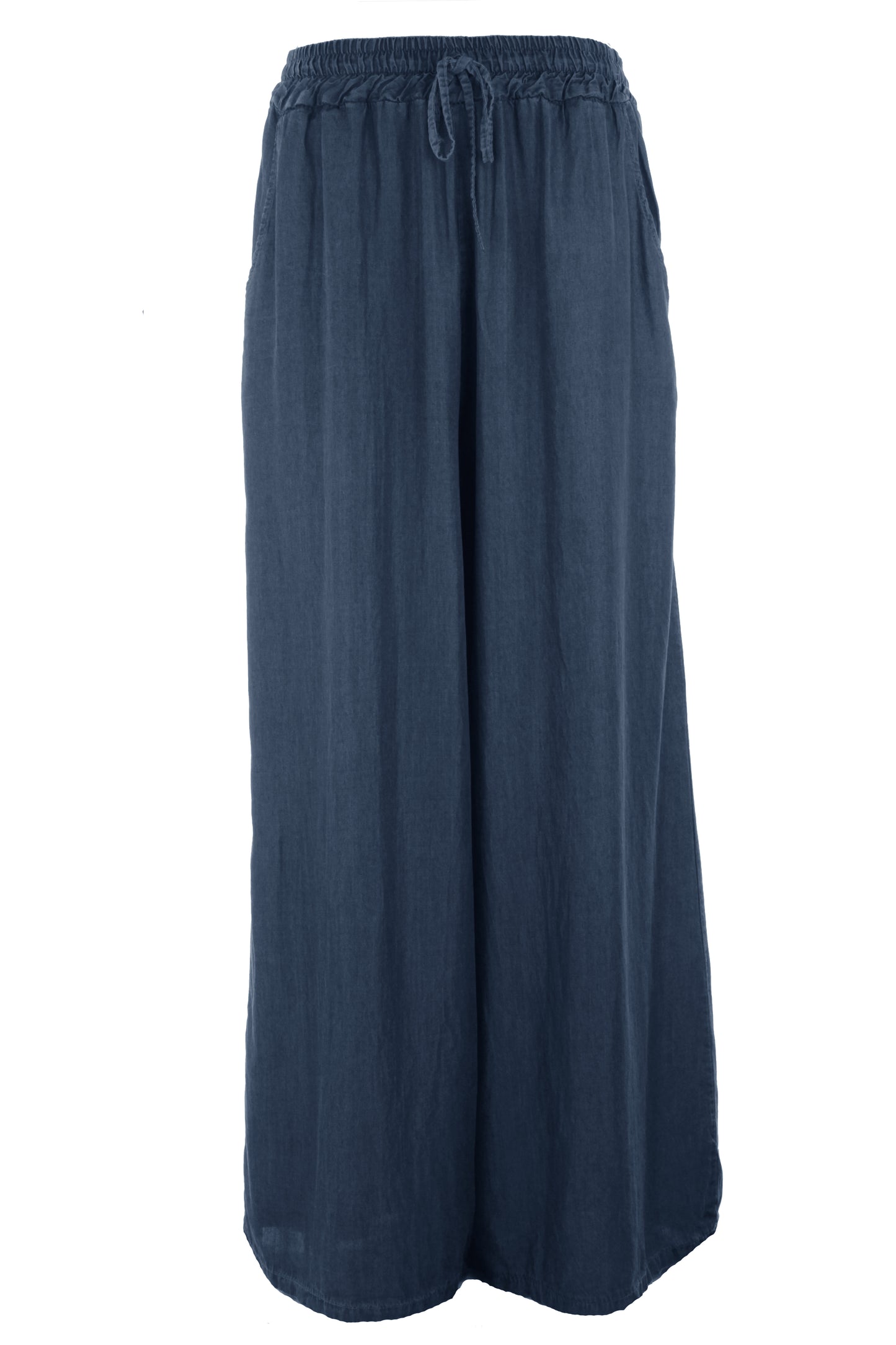 Straight Wide Leg Denim Trouser