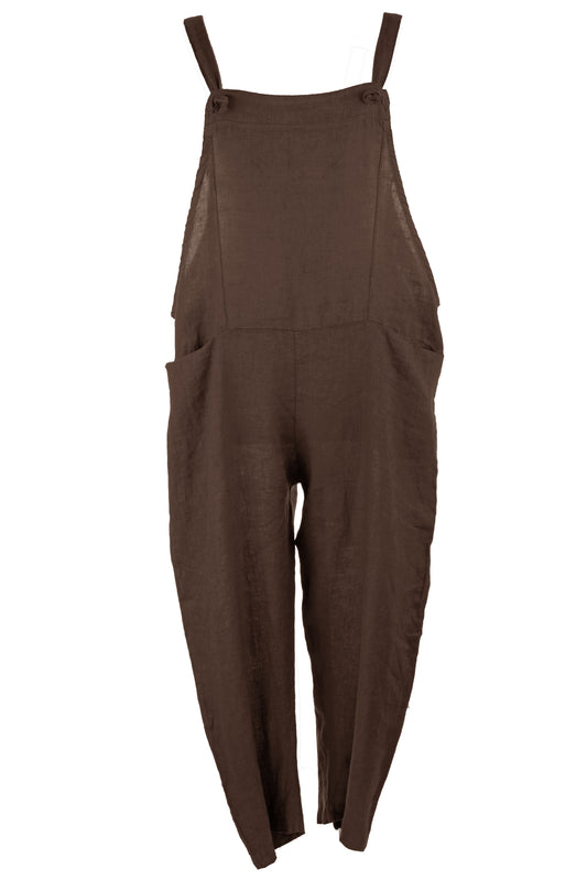 Tie Knot Linen Dungarees