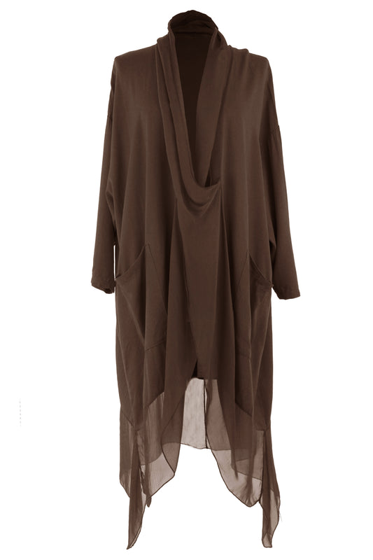 Crossover Silk Panel Tunic