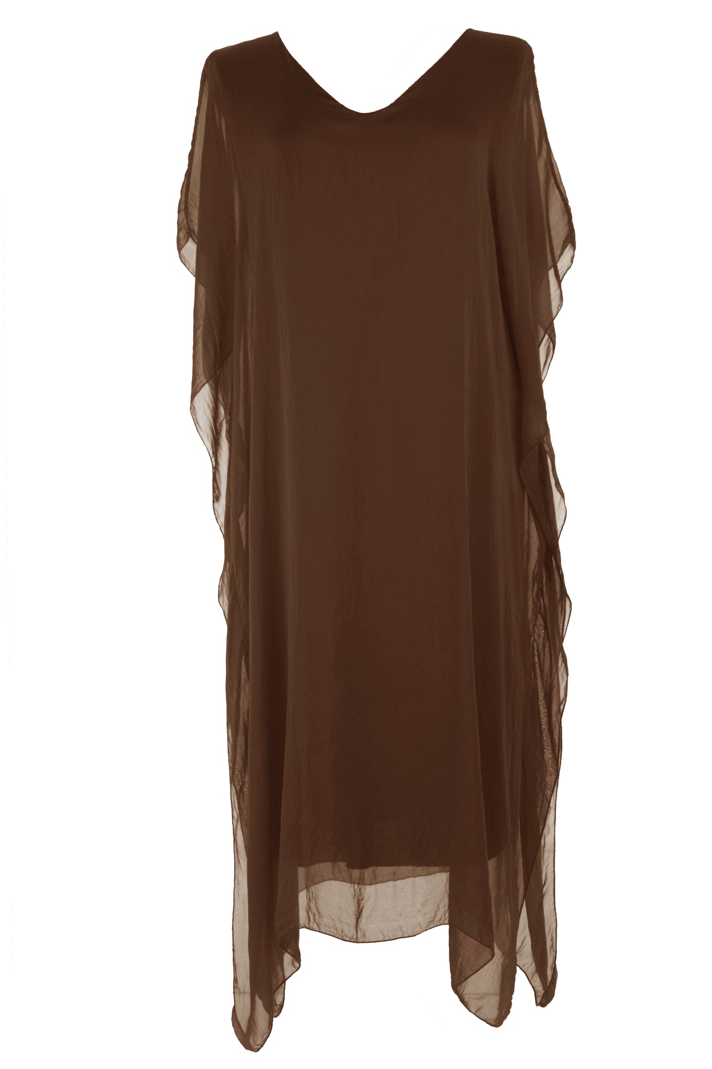 Batwing Silk Kaftan Midi