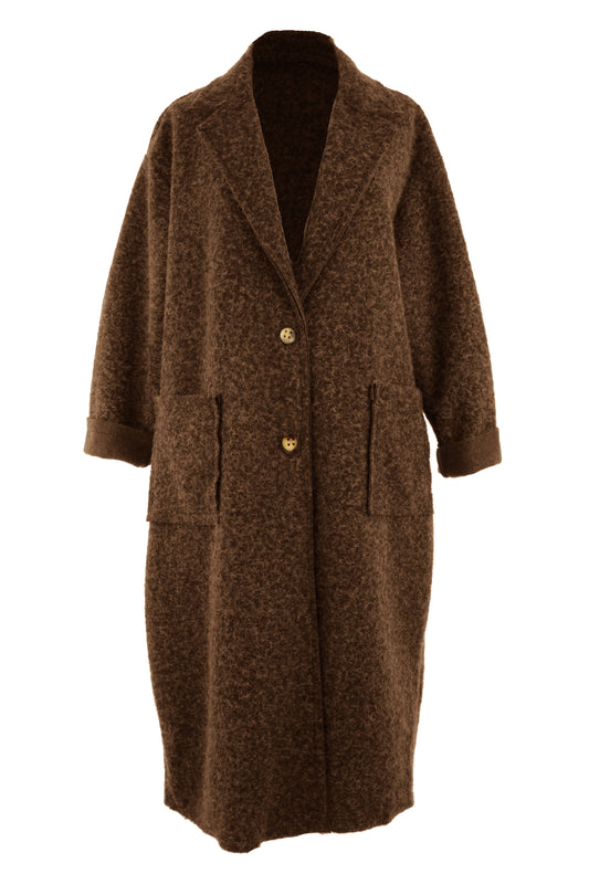 Collar 2 Button Textured Coat
