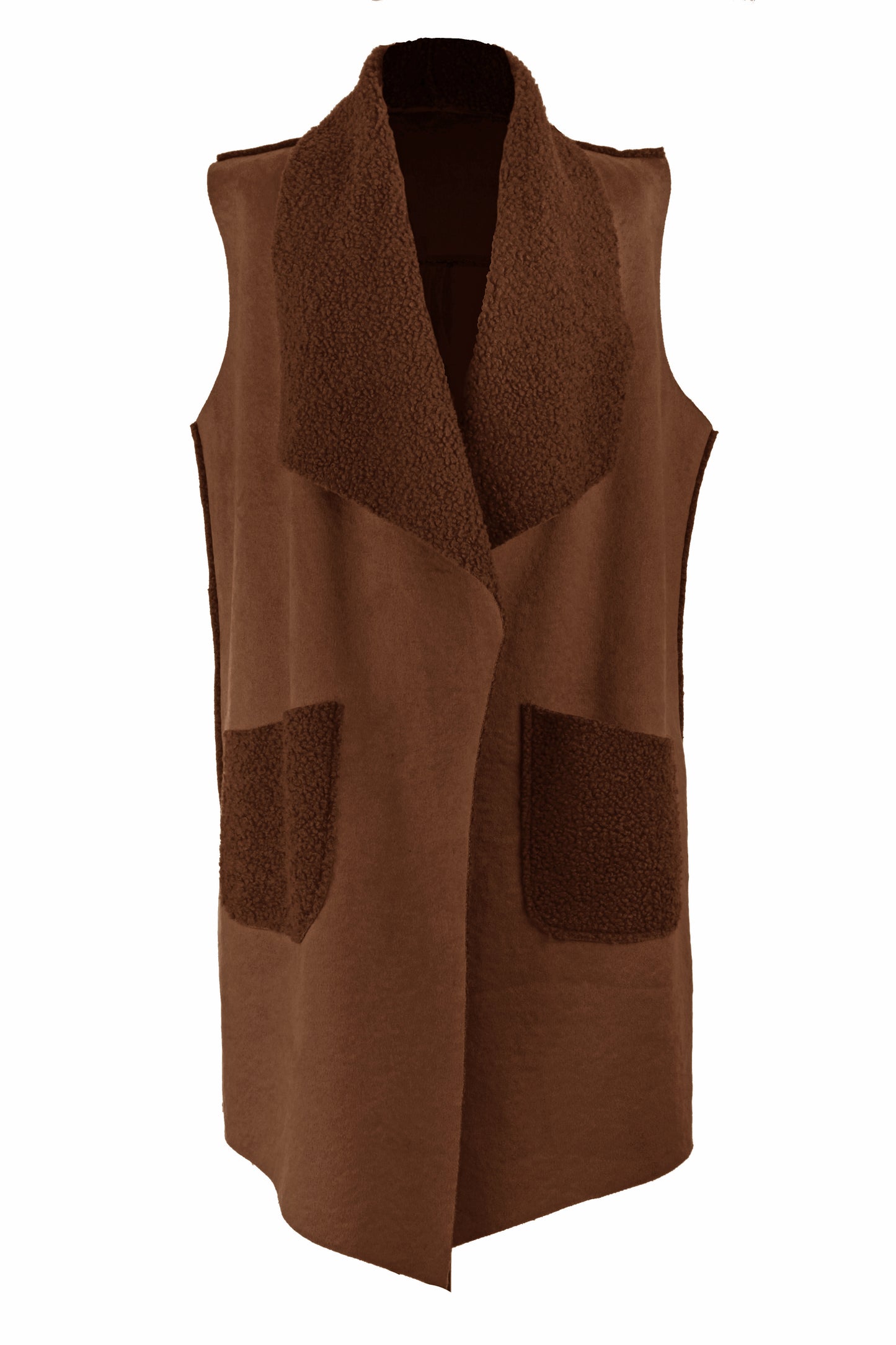 Waterfall Faux Suede Gilet