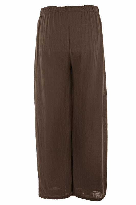 Wide Leg Lightweight Cotton Trouser