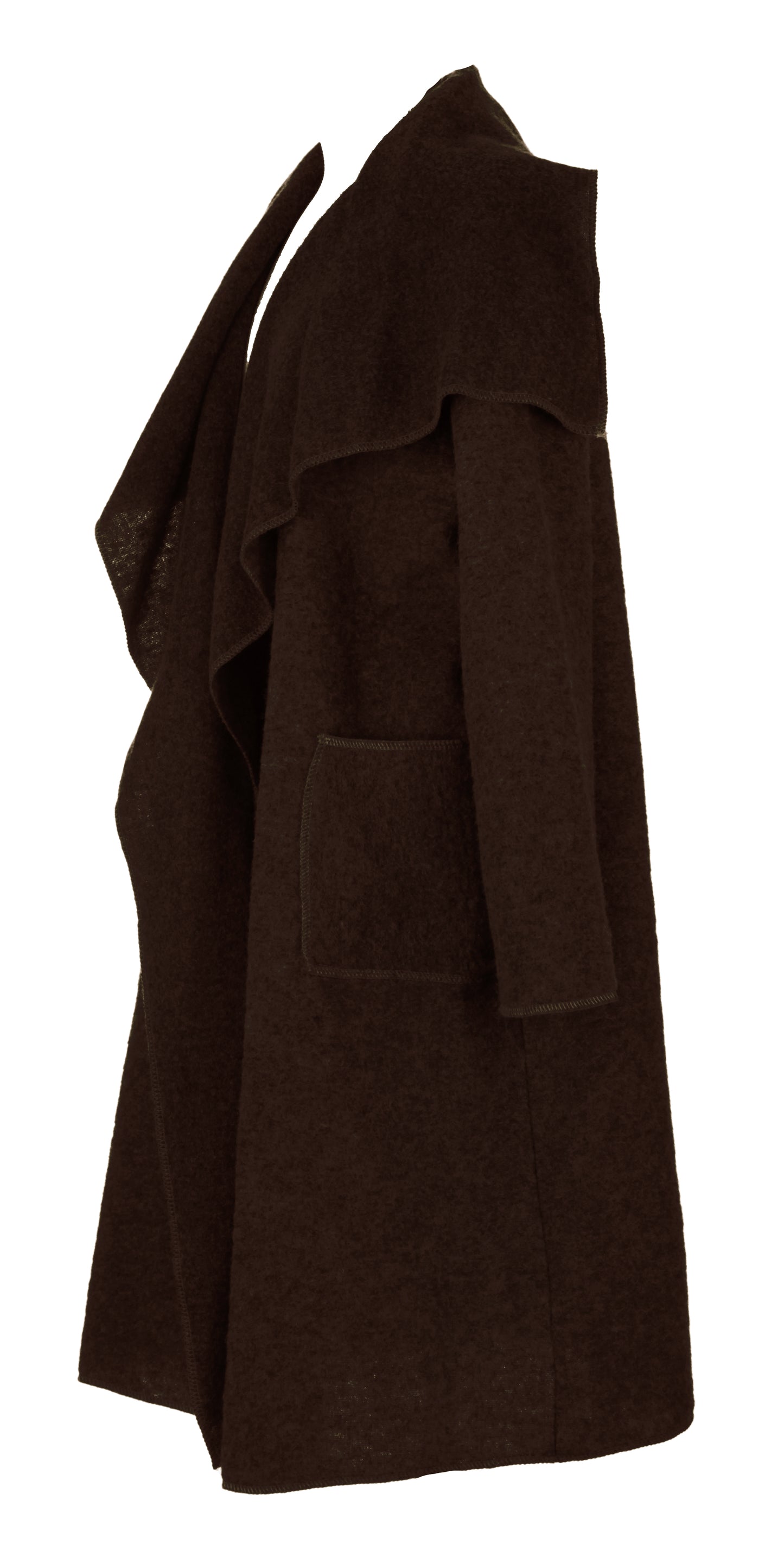Waterfall Boiled Wool Coat