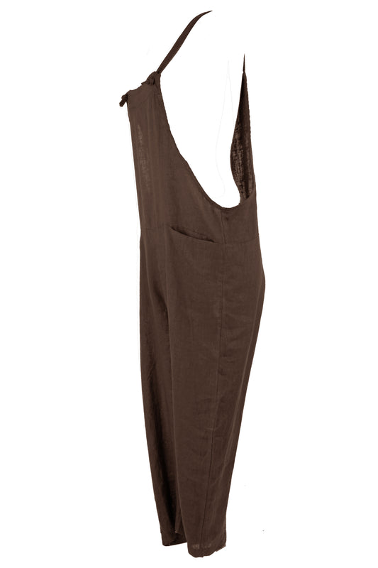 Tie Knot Linen Dungarees