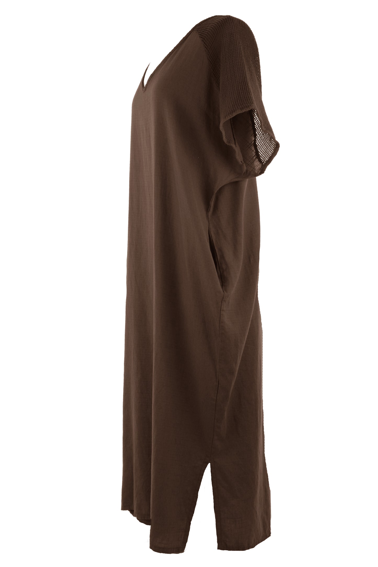 Tie Back Linen Dress