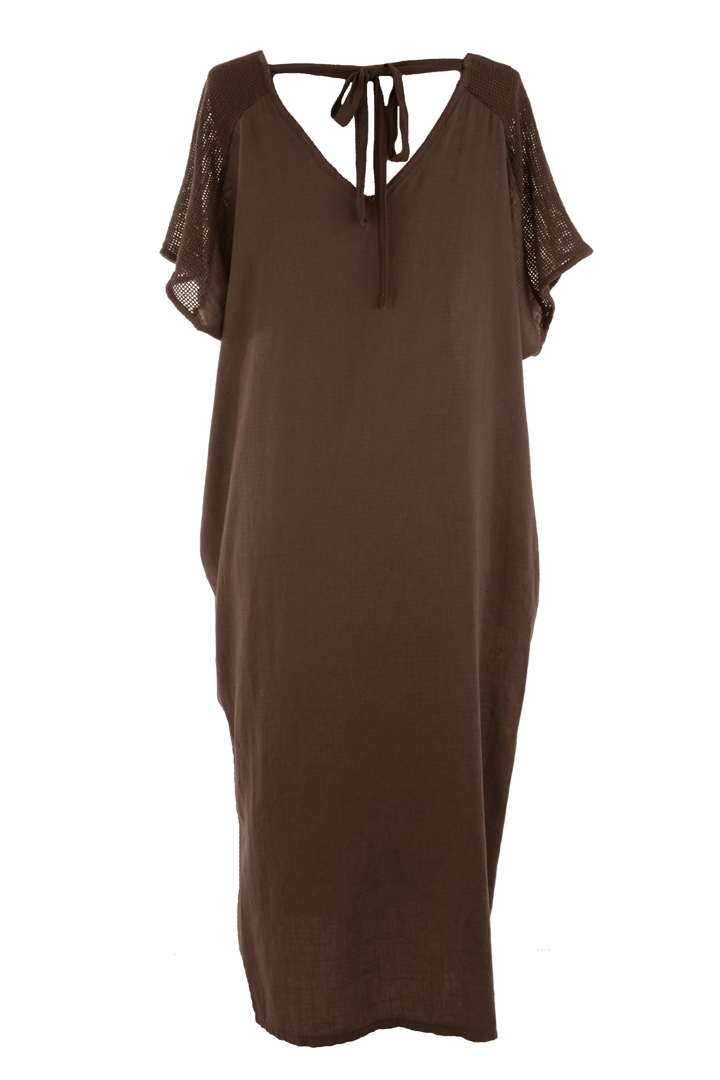 Tie Back Linen Dress