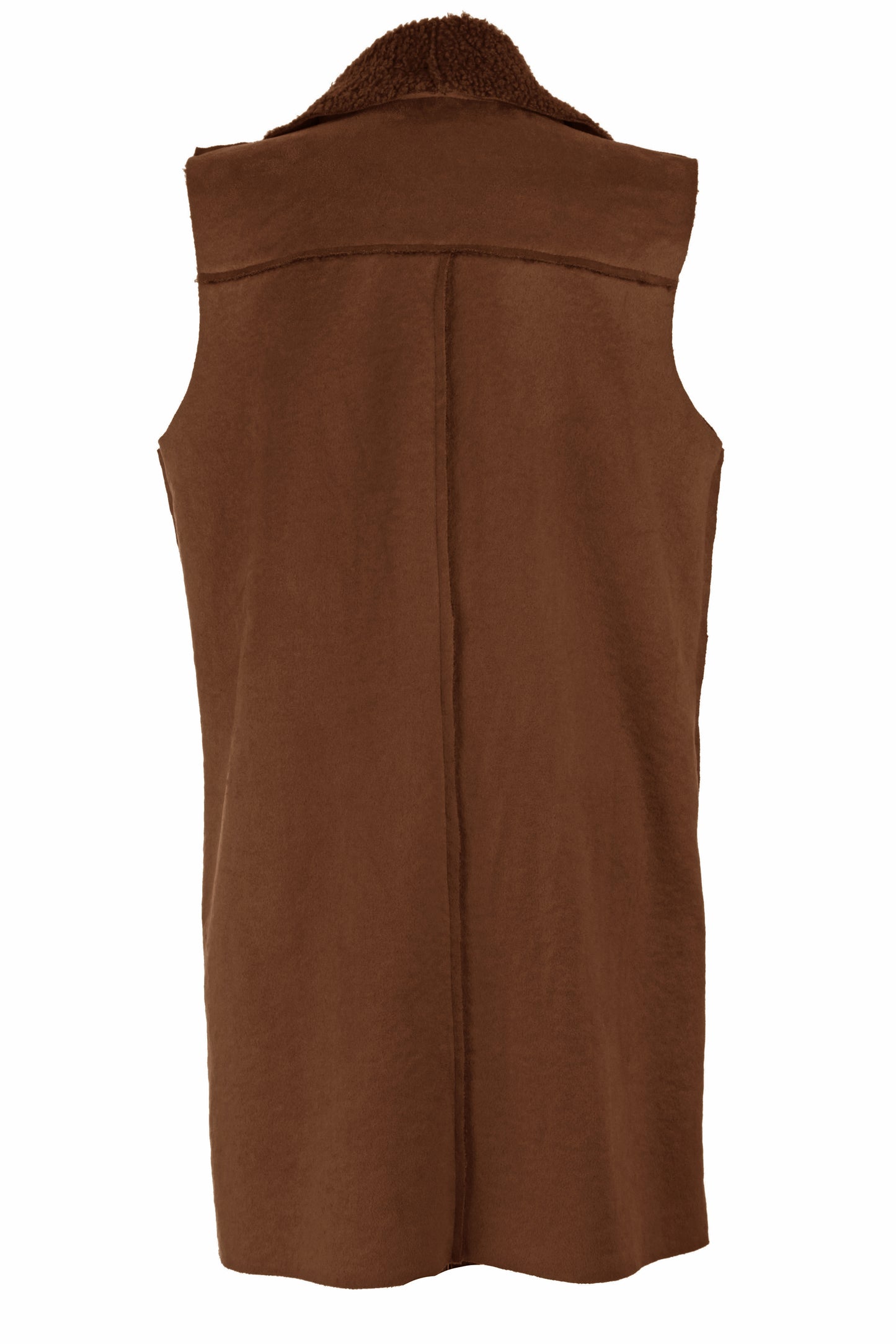 Waterfall Faux Suede Gilet