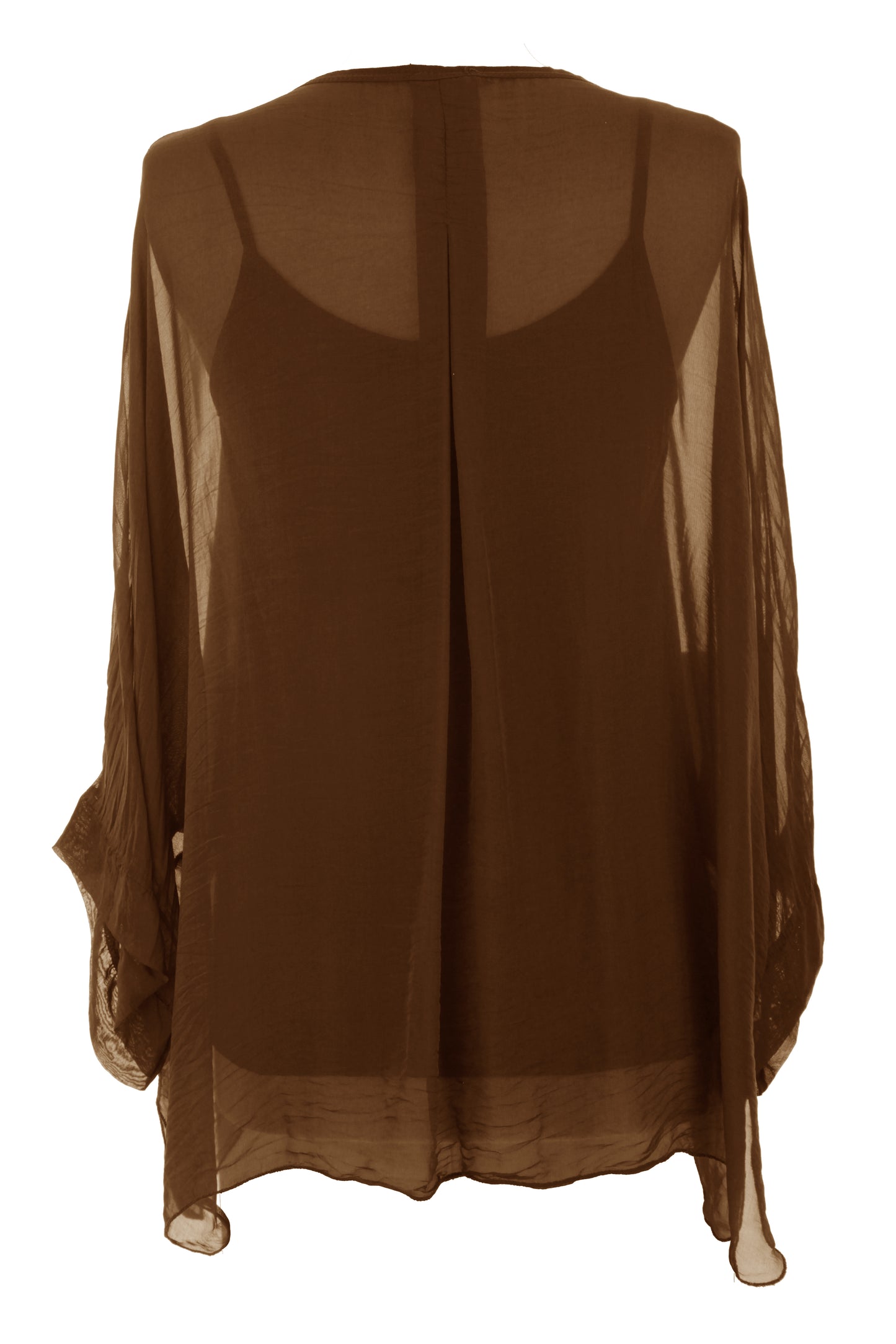 V Neck Silk Shirt with Vest