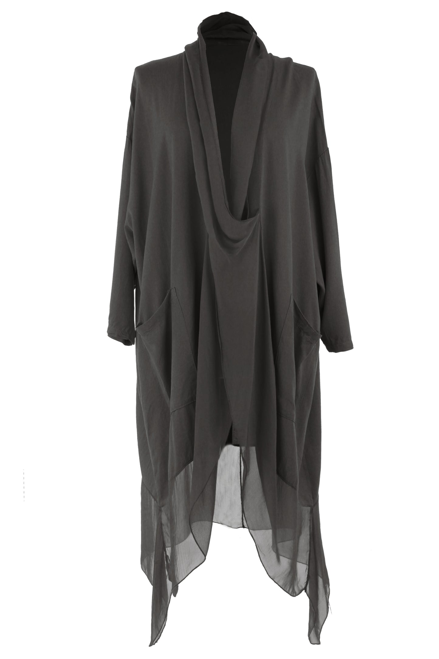 Crossover Silk Panel Tunic