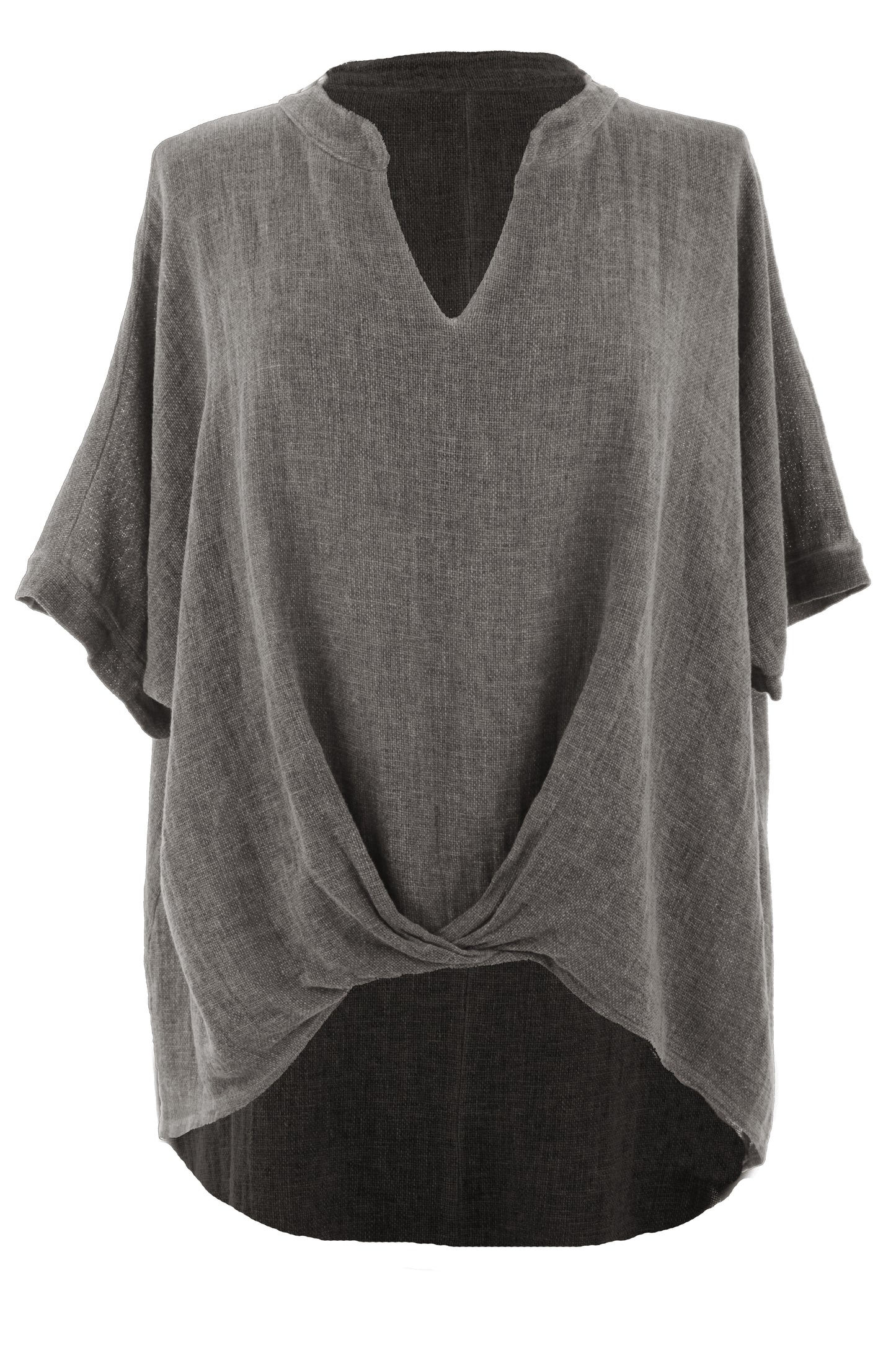 Twist Hem Teabag Linen Top