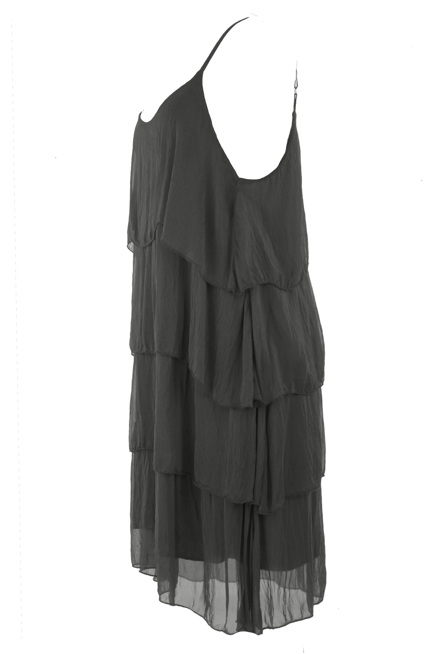 Ruffle Silk Dress