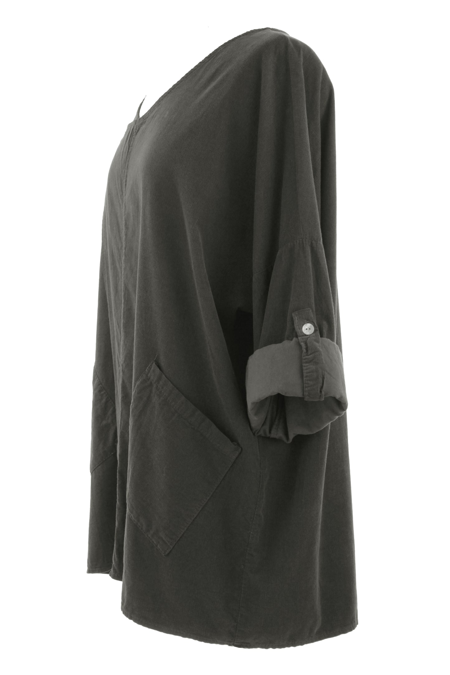 Button Detail 2 Pocket Corduroy Top