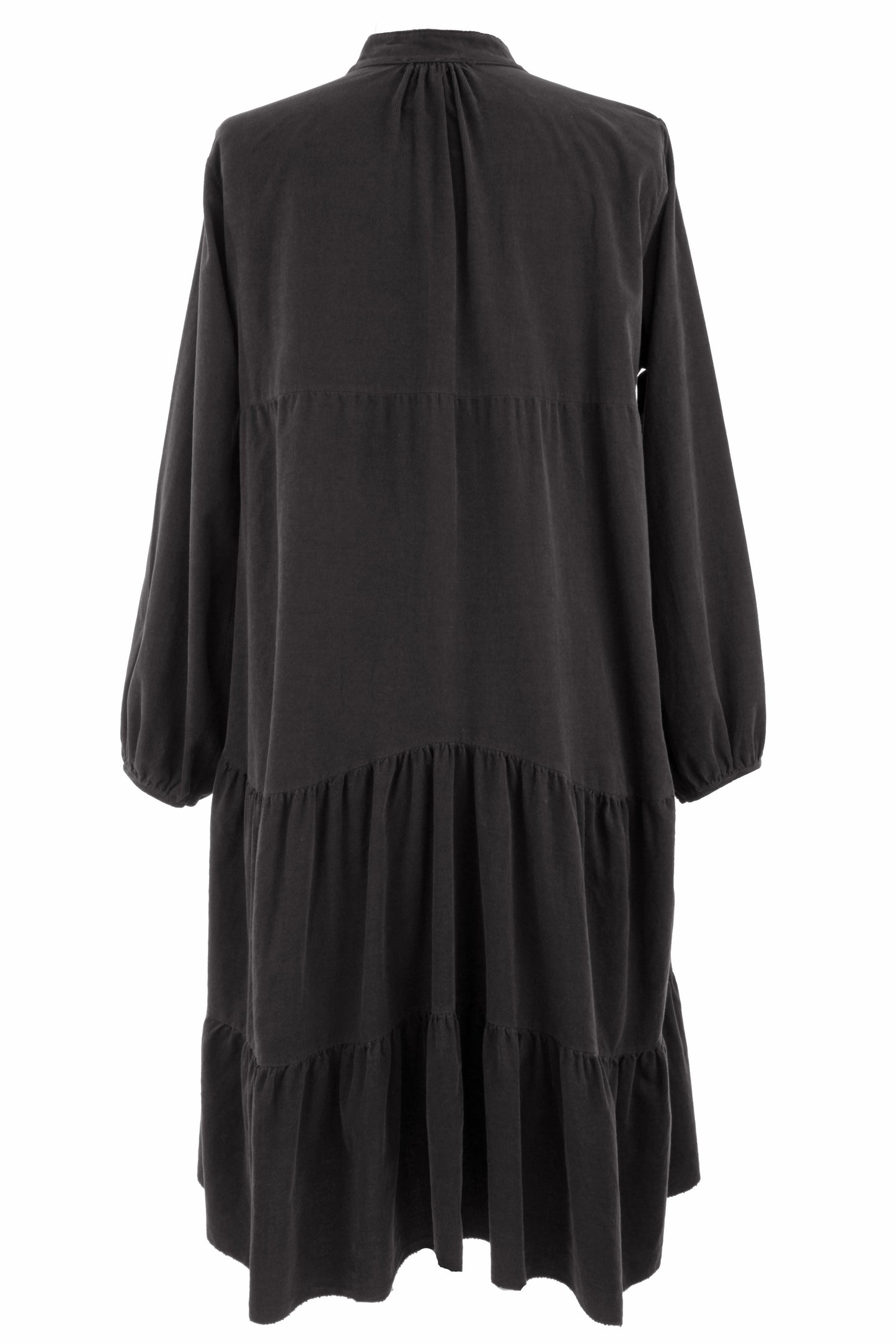 V Neck Corduroy Swing Dress