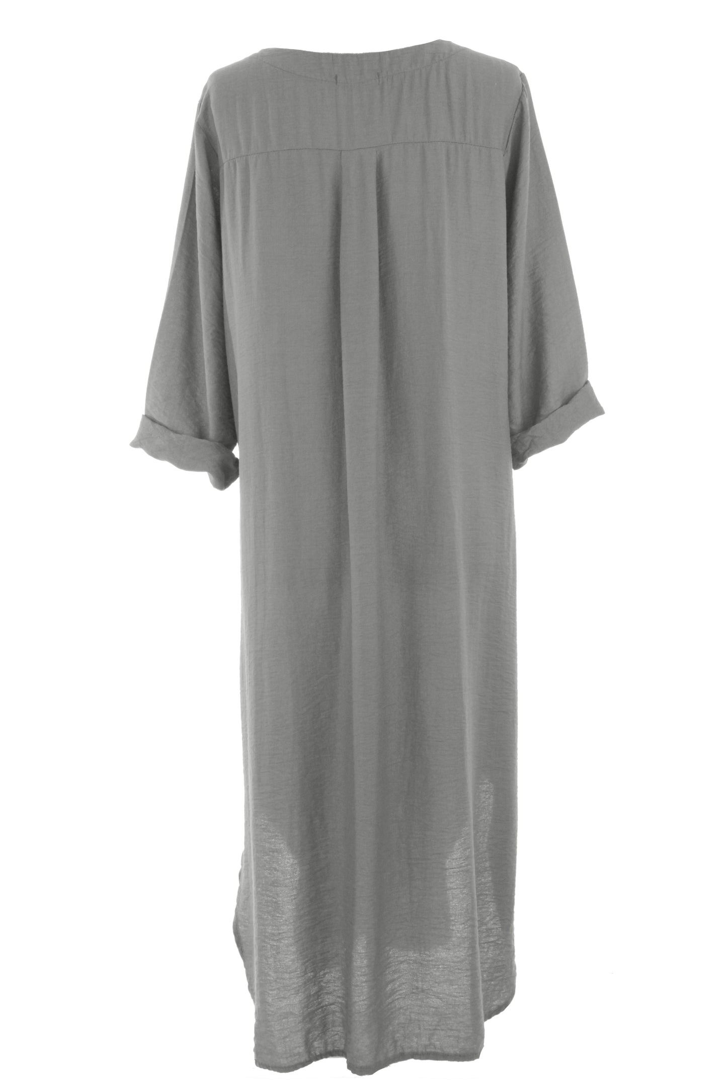 One Button Detail Midi Dress