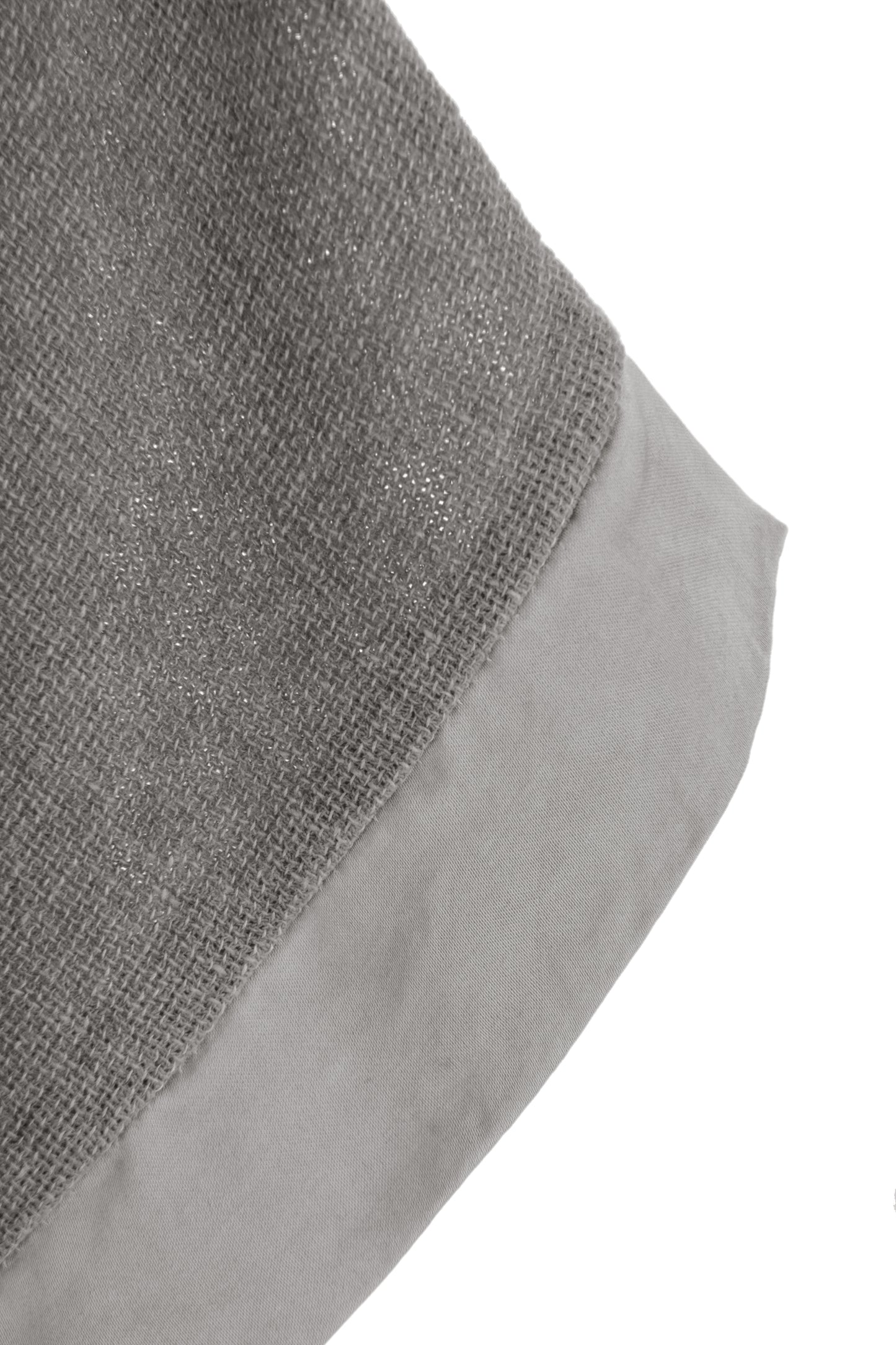 Satin Trim V Neck Teabag Linen Blouse