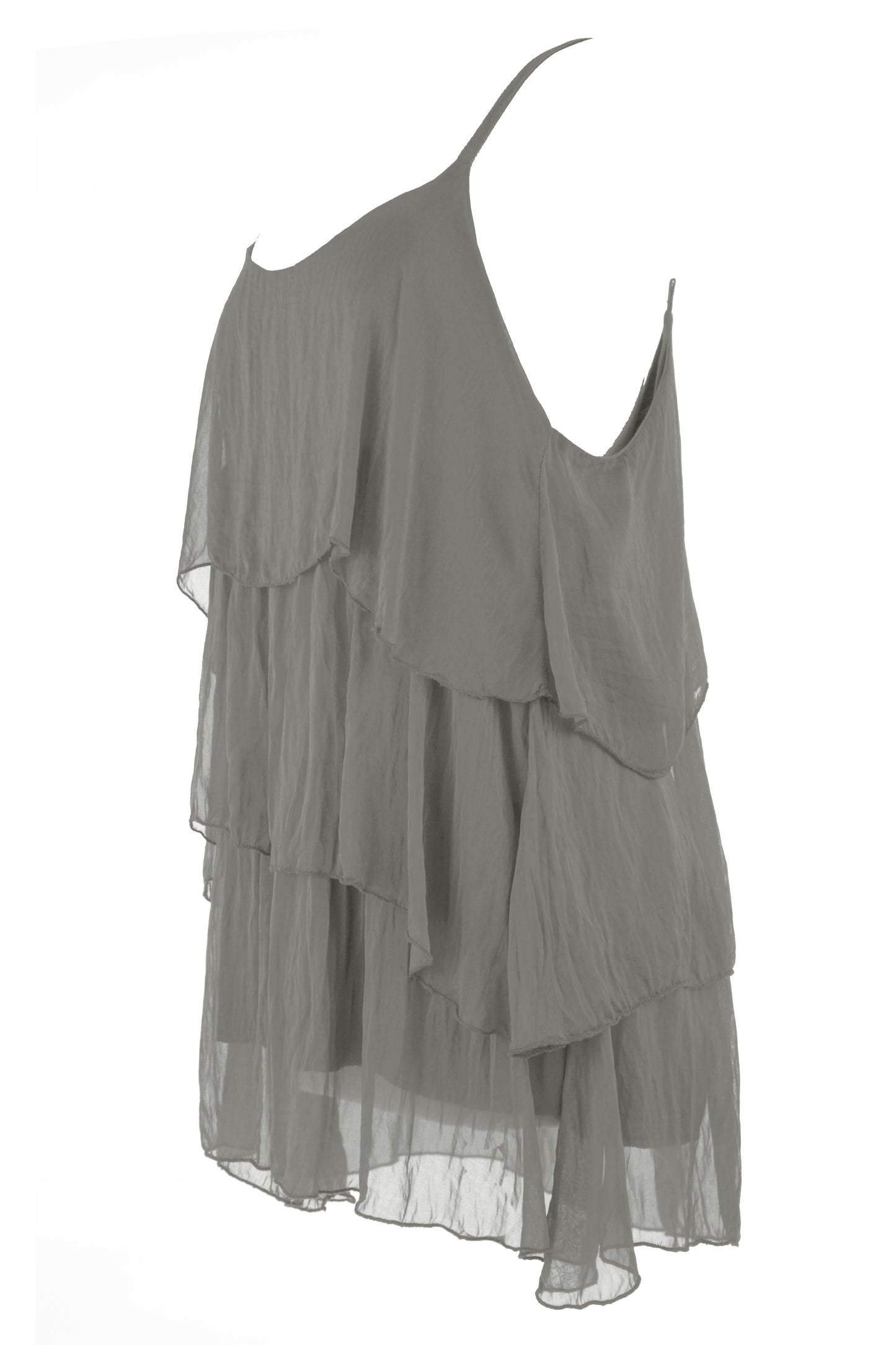 Ruffle Silk Vest