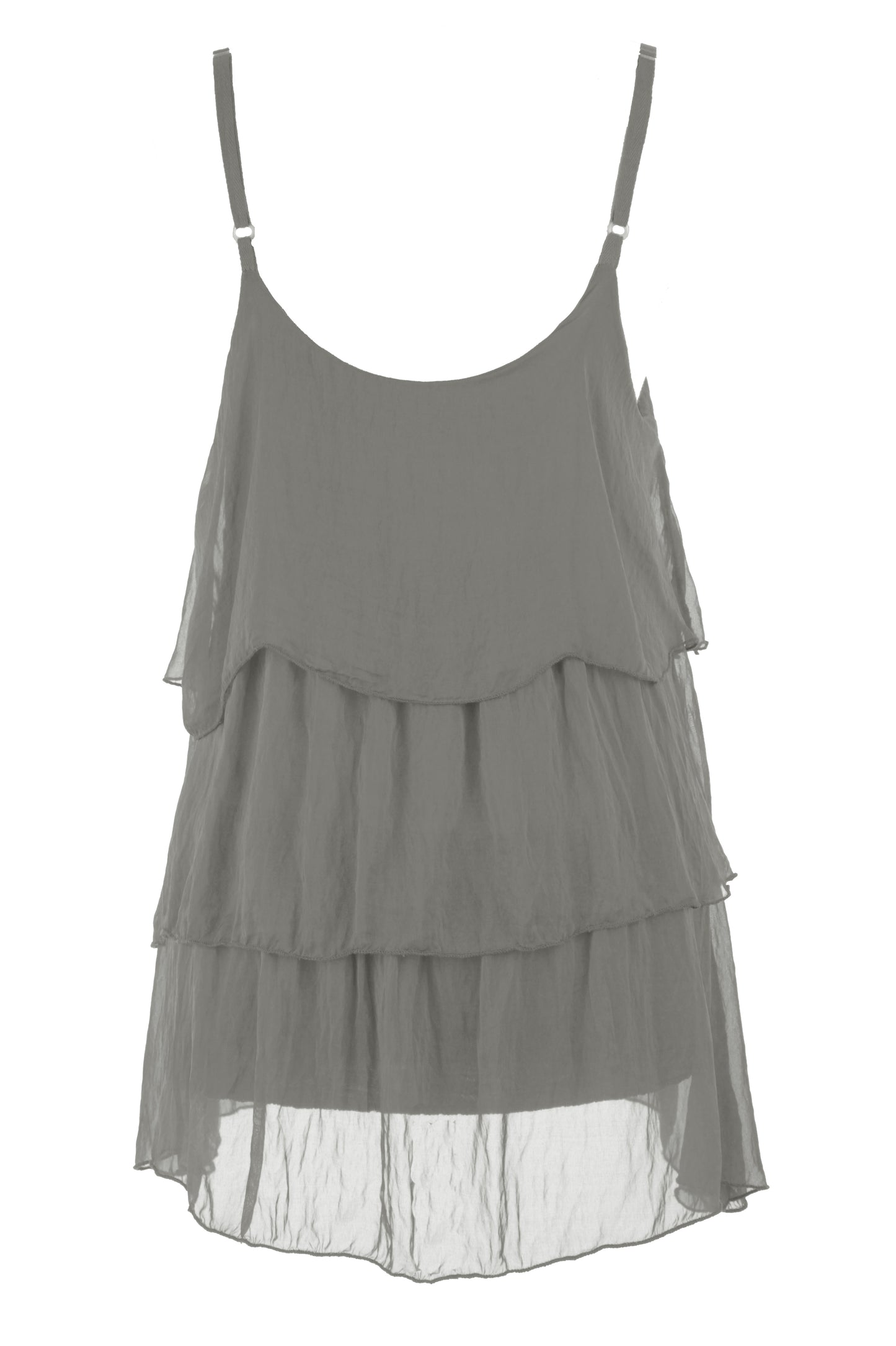 Ruffle Silk Vest