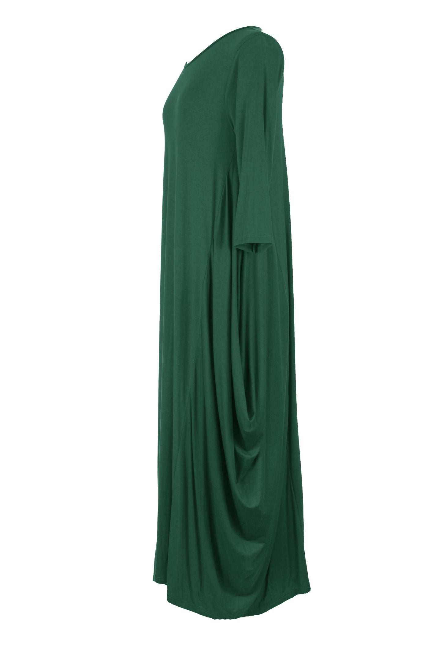 3/4 Sleeve Draped Dress